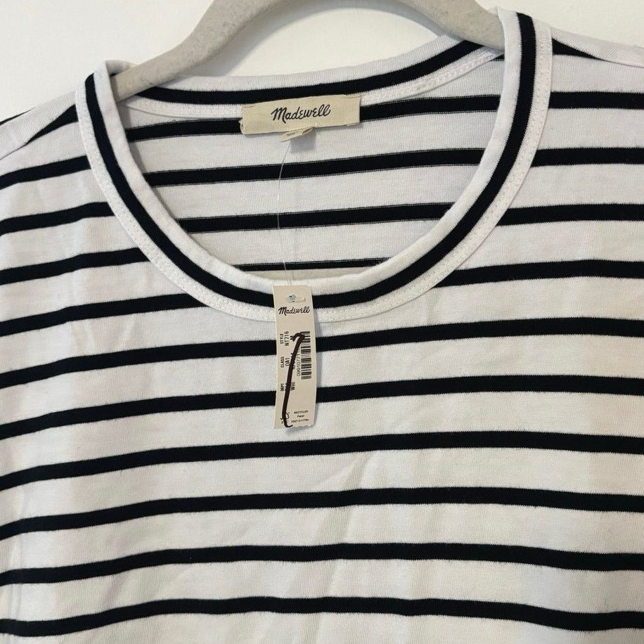Madewell NWT Madewell The Perfect Crewneck Tee Stripe Size M Size M / US 6-8 / IT 42-44 - 4 Thumbnail
