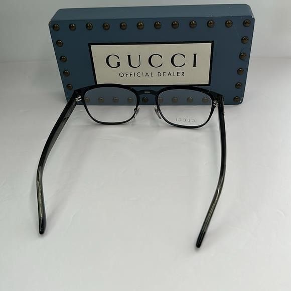 Gucci Gucci GG1118O 003 Eyeglasses Men's Black/Grey Full Rim Squar Size ONE SIZE - 11 Thumbnail
