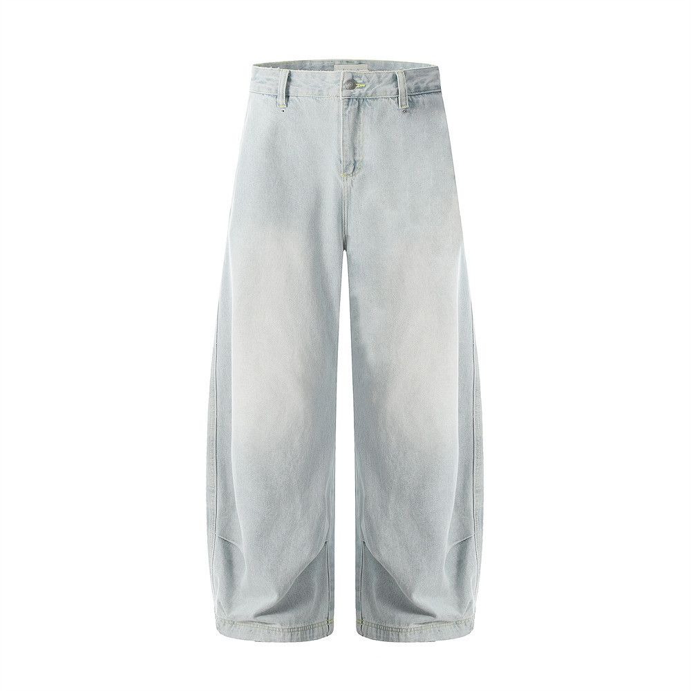 Japanese Brand × Jean Men's distressed loose light washed scimitar jeans Size US 32 / EU 48 - 1 Thumbnail
