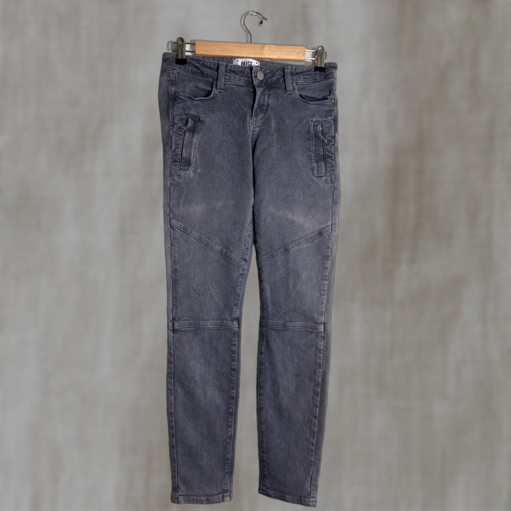 Paige Paige Jeans Skinny Slim Gray 26 Womens Denim Belt Loops Zipper Button Inseam 28 Modern Classic Comfort Pocket Jeans Womens Size 26" / US 2 / IT 38 - 1 Thumbnail