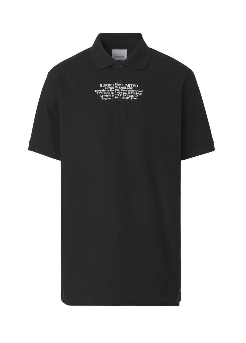 Burberry BURBERRY Men's "Arlo" Black Logo Short Sleeve Polo Shirt Size US M / EU 48-50 / 2 - 4 Thumbnail