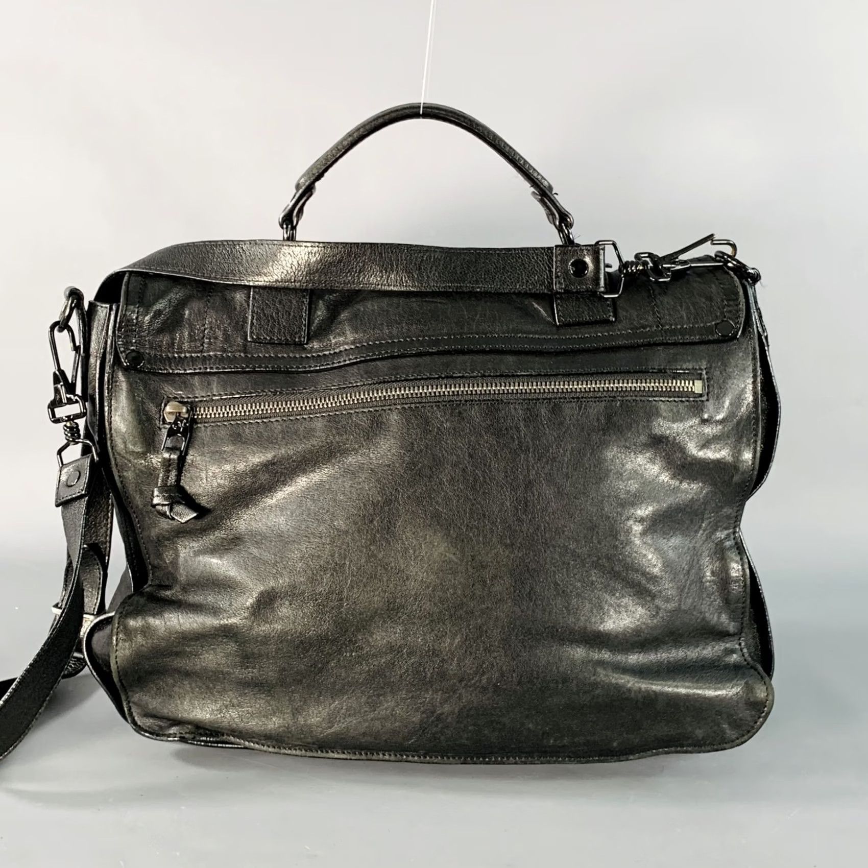 Proenza Schouler PROENZA SCHOULER PS1 Medium Black Leather Satchel Handbag Size ONE SIZE - 3 Thumbnail