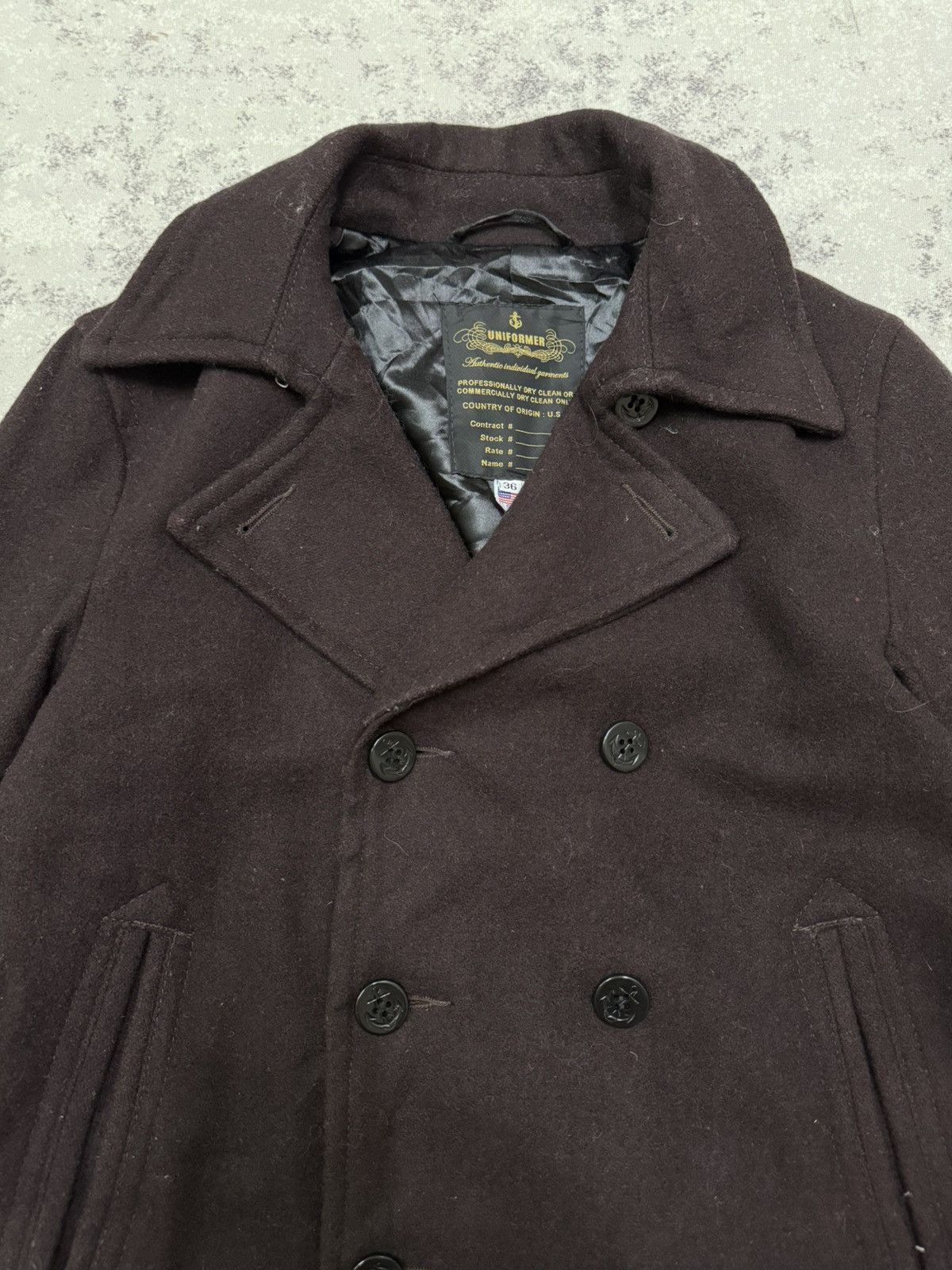 Vintage Vintage Uniformer Authentic Indvidual Garment Wool Peacoat Size US S / EU 44-46 / 1 - 6 Thumbnail