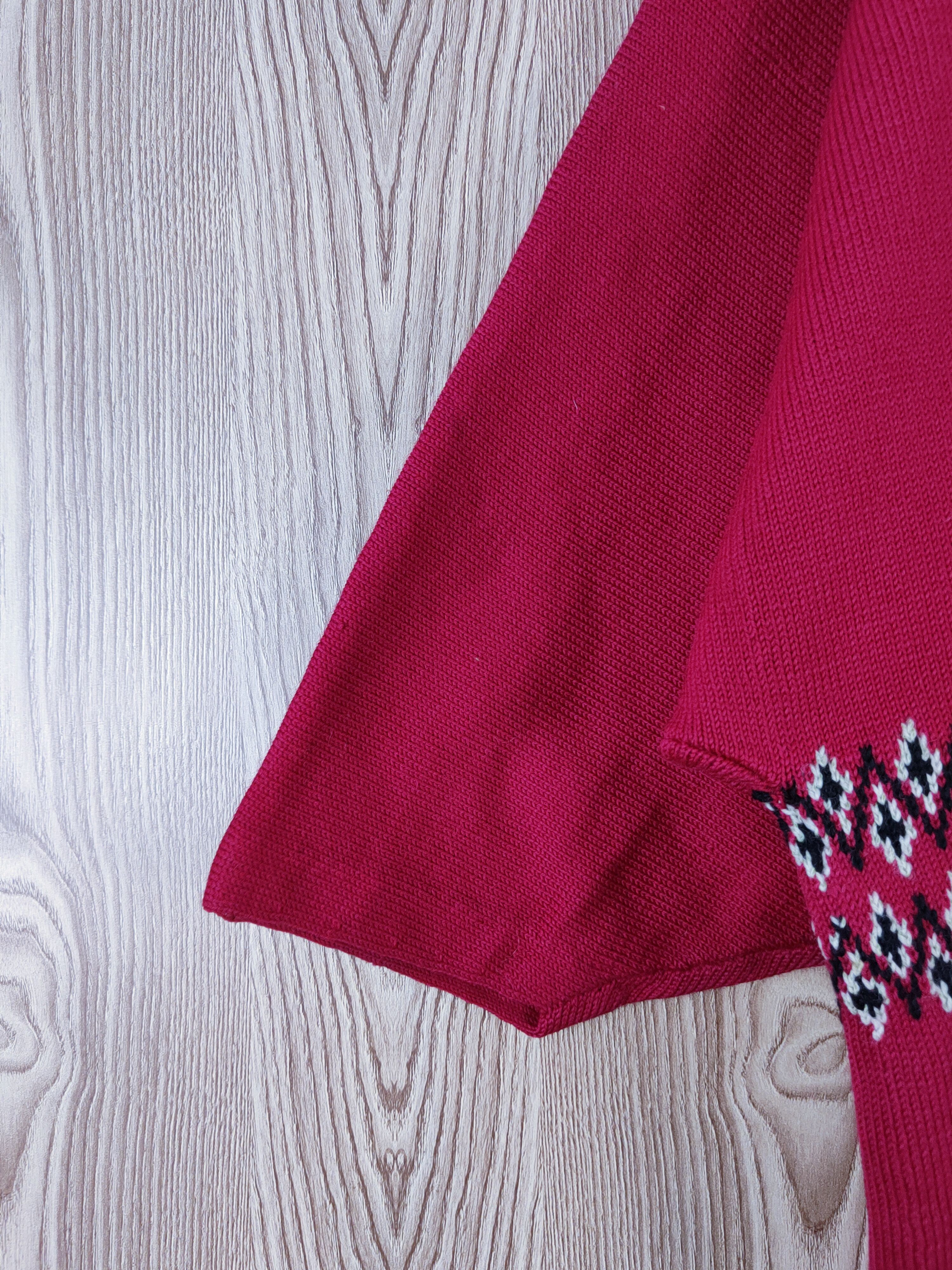 Japanese Brand Japan Dark Pink Knitwear Short Kimono cardigan #W751 Size L / US 10 / IT 46 - 4 Thumbnail