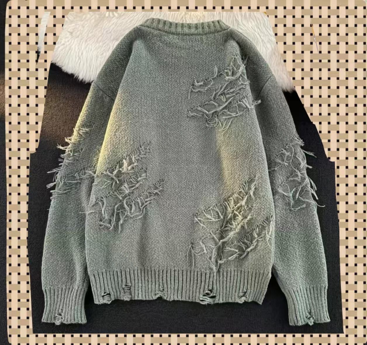 Vintage Streetwear loose-fitting round neck sweater Size US M / EU 48-50 / 2 - 3 Thumbnail