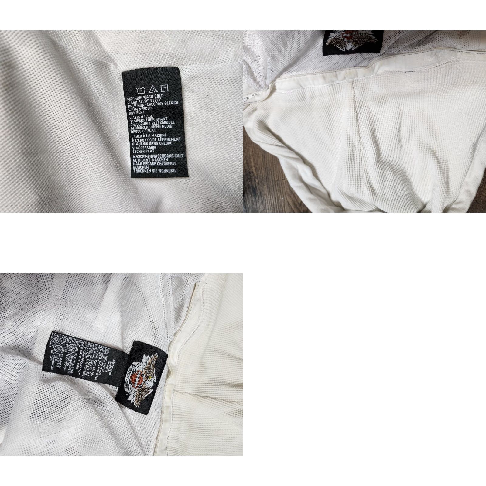 Harley Davidson VINTAGE Harley-Davidson Embroidered Hoodie Jacket SHORT White M Womens Logo Full Zip Hooded Biker 90s Casual Distressed Size M / US 6-8 / IT 42-44 - 8 Thumbnail