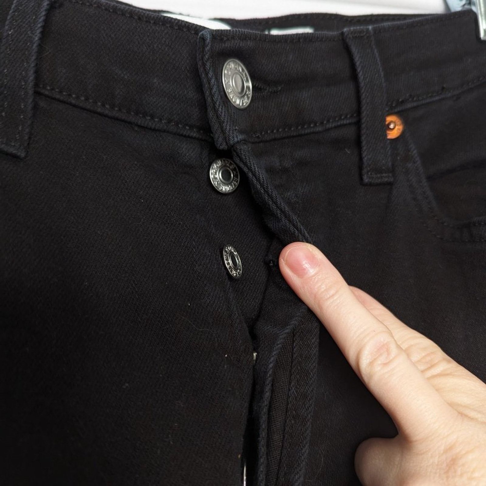 RE/DONE ReDone Black High Rise Ankle Crop Jeans Button Fly Size 30 Size 30" / US 8 / IT 44 - 5 Thumbnail