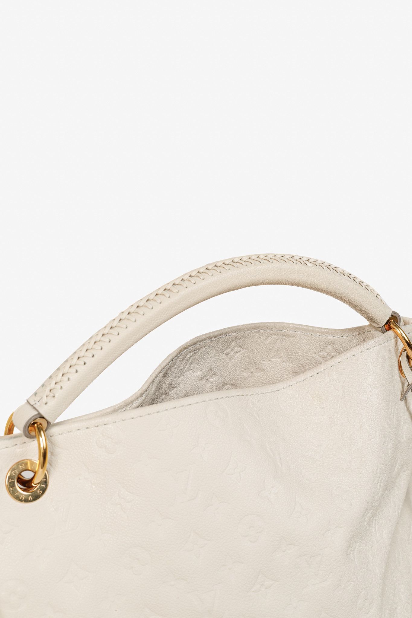 Louis Vuitton Louis Vuitton Artsy MM Creme Empreinte Leather Hobo Bag Size ONE SIZE - 6 Thumbnail