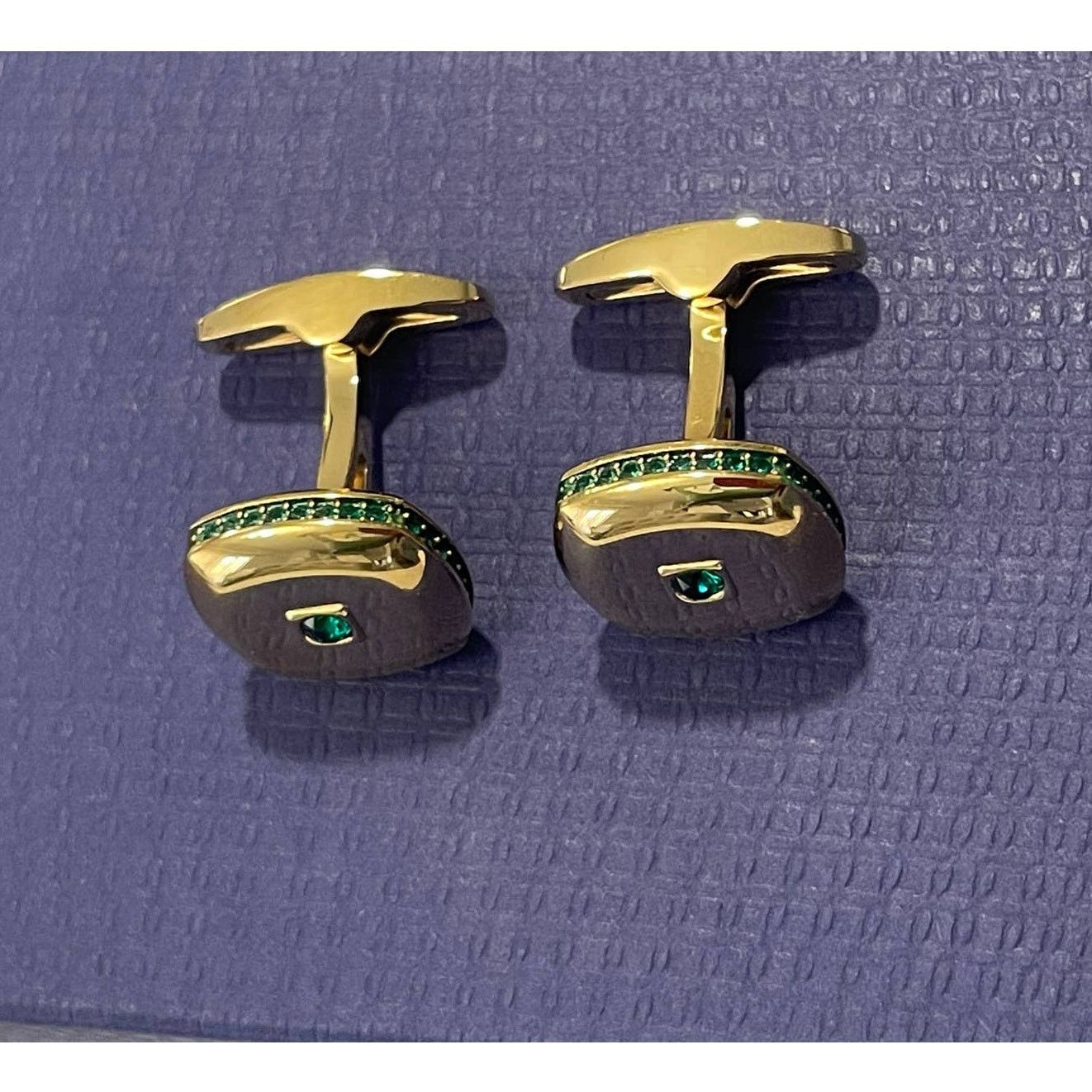 Swarovski Swarovski Theo cufflinks Earth element, Green, new Size ONE SIZE - 4 Thumbnail