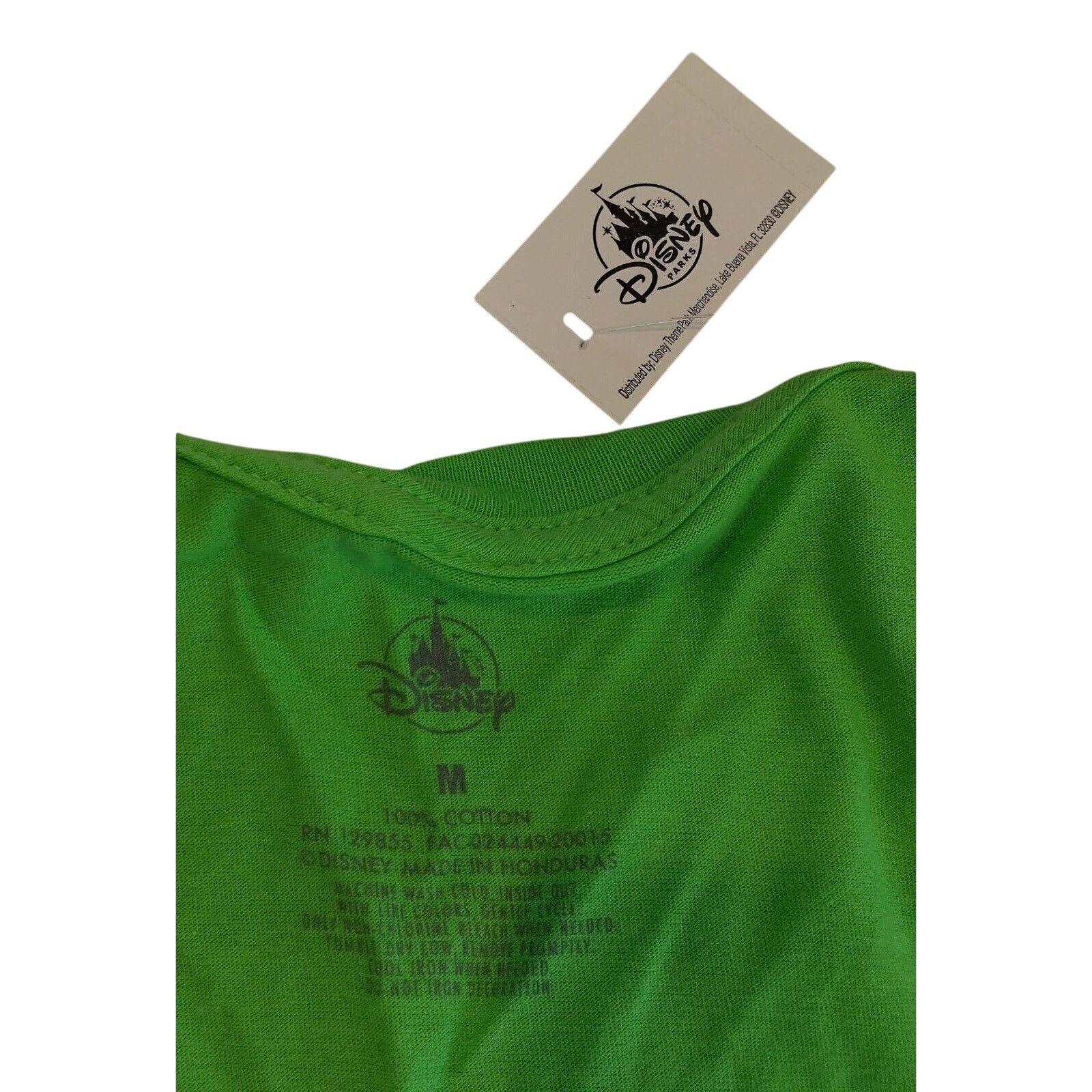 Disney NWT!! Disneyland Parks Authentic Neon Lime Green Adults Med Size M / US 6-8 / IT 42-44 - 3 Thumbnail