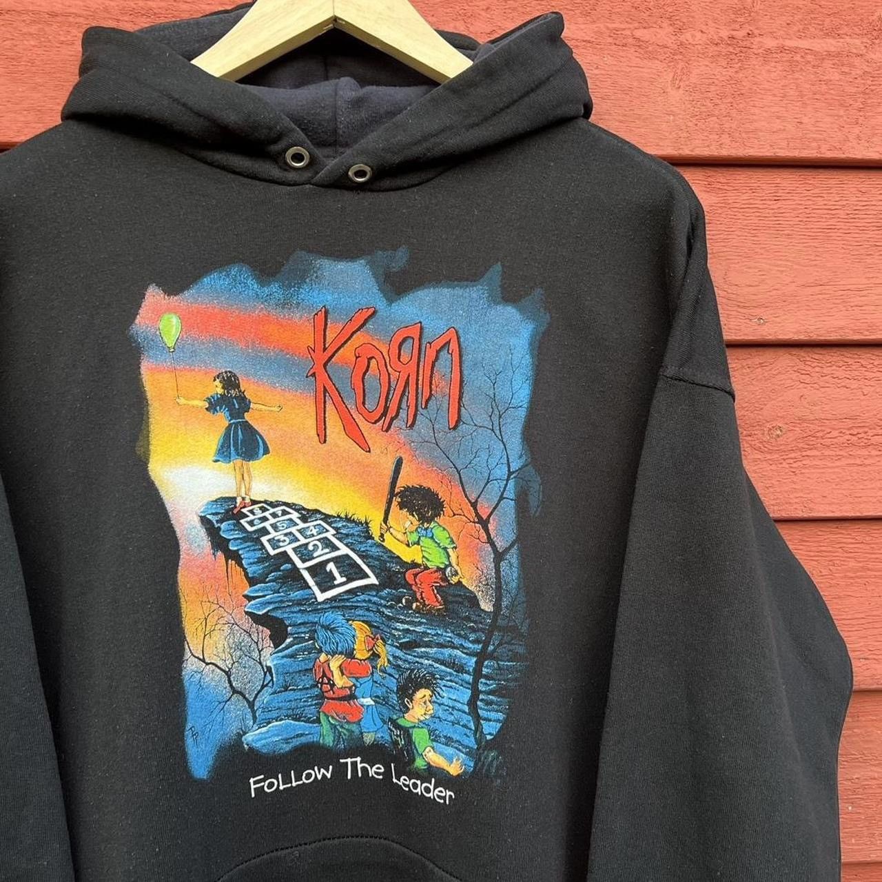 Band Tees Vintage 90s Y2K Korn Follow The Leader Band Hoodie Size US XL / EU 56 / 4 - 4 Thumbnail
