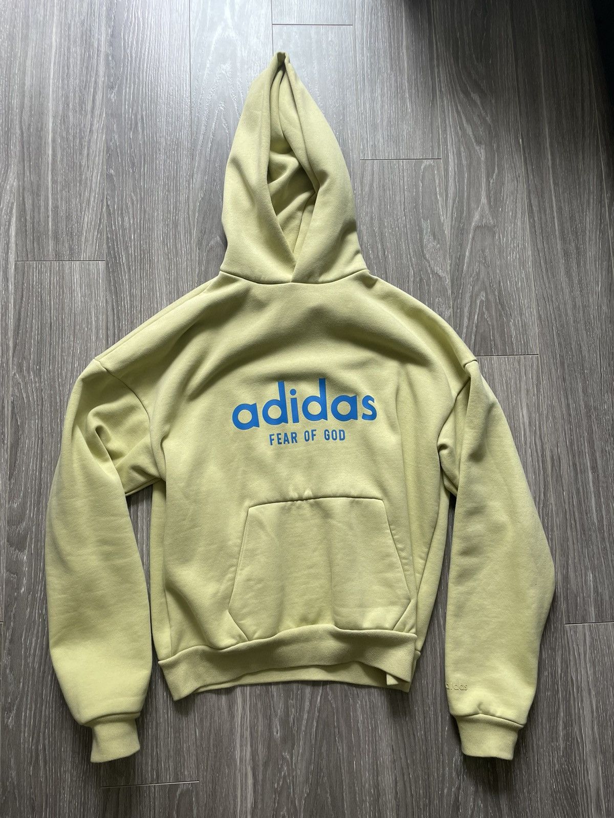 image of Adidas x Fear Of God Athletics Innersect Hoodie - Size S in Yellow, Men's