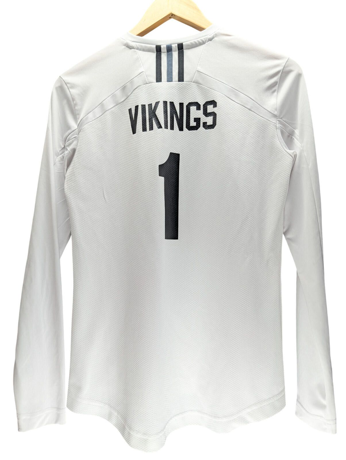 Adidas Adidas Jersey S Climalite Long Sleeve V-Neck Number 1 White Size S / US 4 / IT 40 - 4 Thumbnail