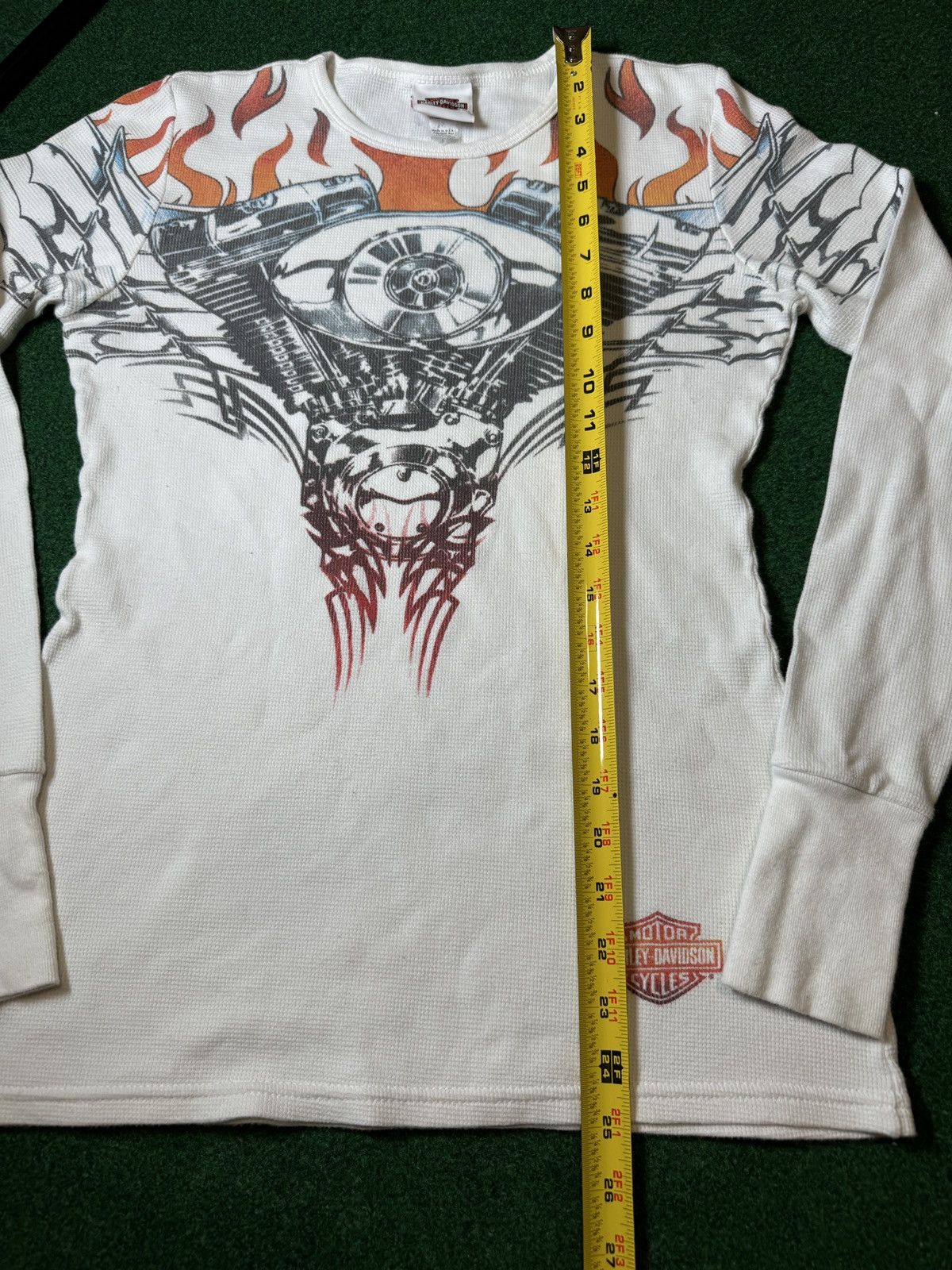 Harley Davidson Y2K Harley Davidson Thermal Flame Biker Grunge Long Sleeve Size M / US 6-8 / IT 42-44 - 6 Thumbnail
