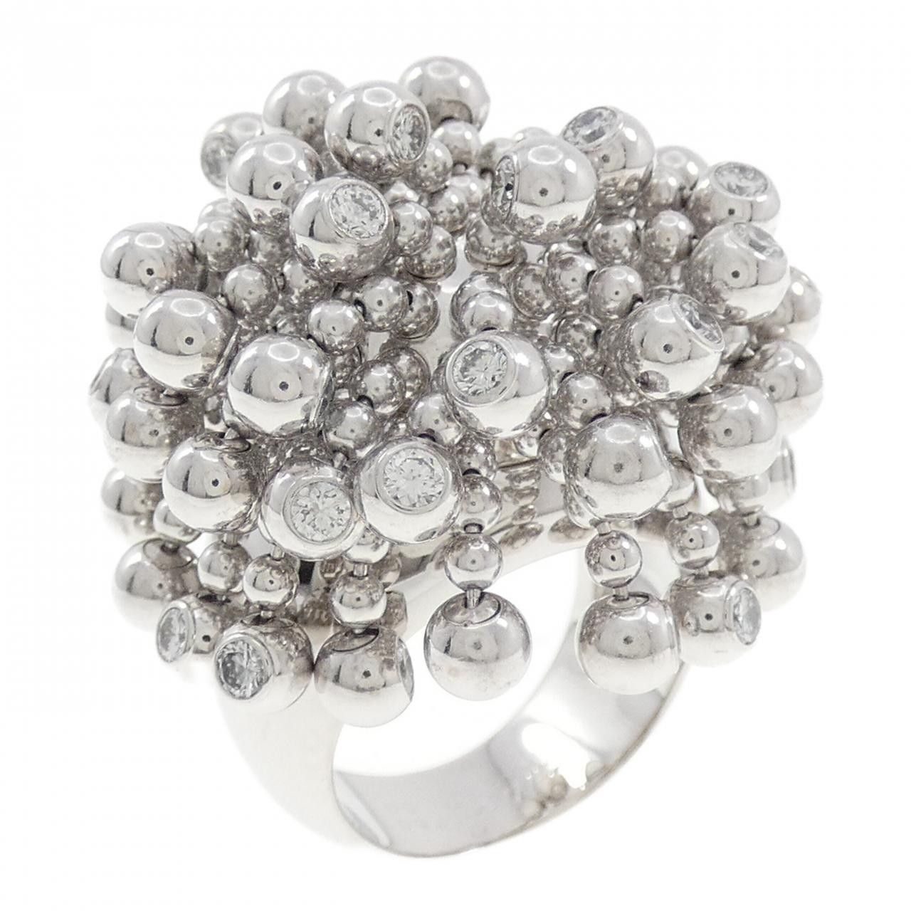 Cartier Cartier Cartier Peruk 750 White Gold Diamond Ring Size 15 Precious Metal Ring N4125300 DUTY FREE for USA Size ONE SIZE - 1 Thumbnail