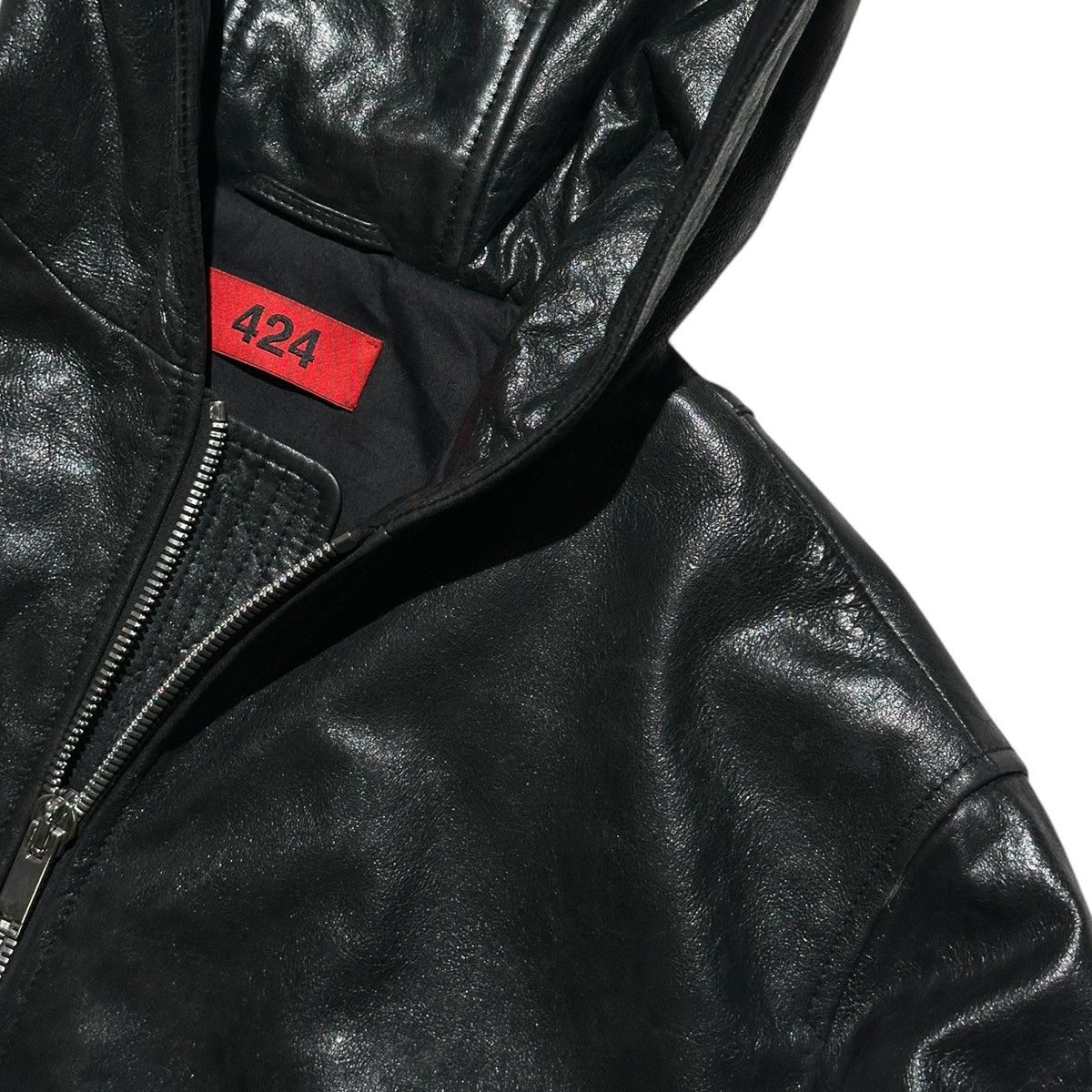 424 × Genuine Leather $3,000 Leather bomber Jacket Size US L / EU 52-54 / 3 - 2 Thumbnail