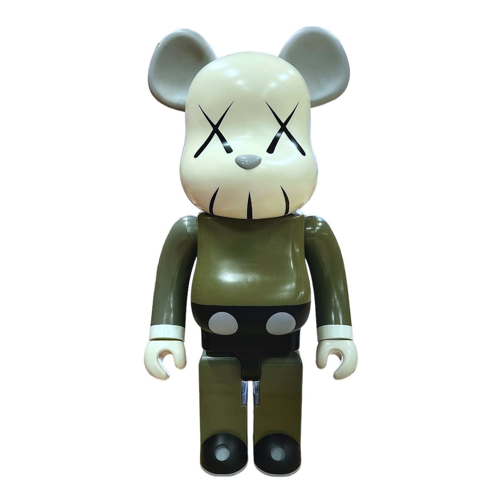 image of Medicom Bearbrick Kaws Companion Bearbrick Olive Black Pre-Owned, Men's