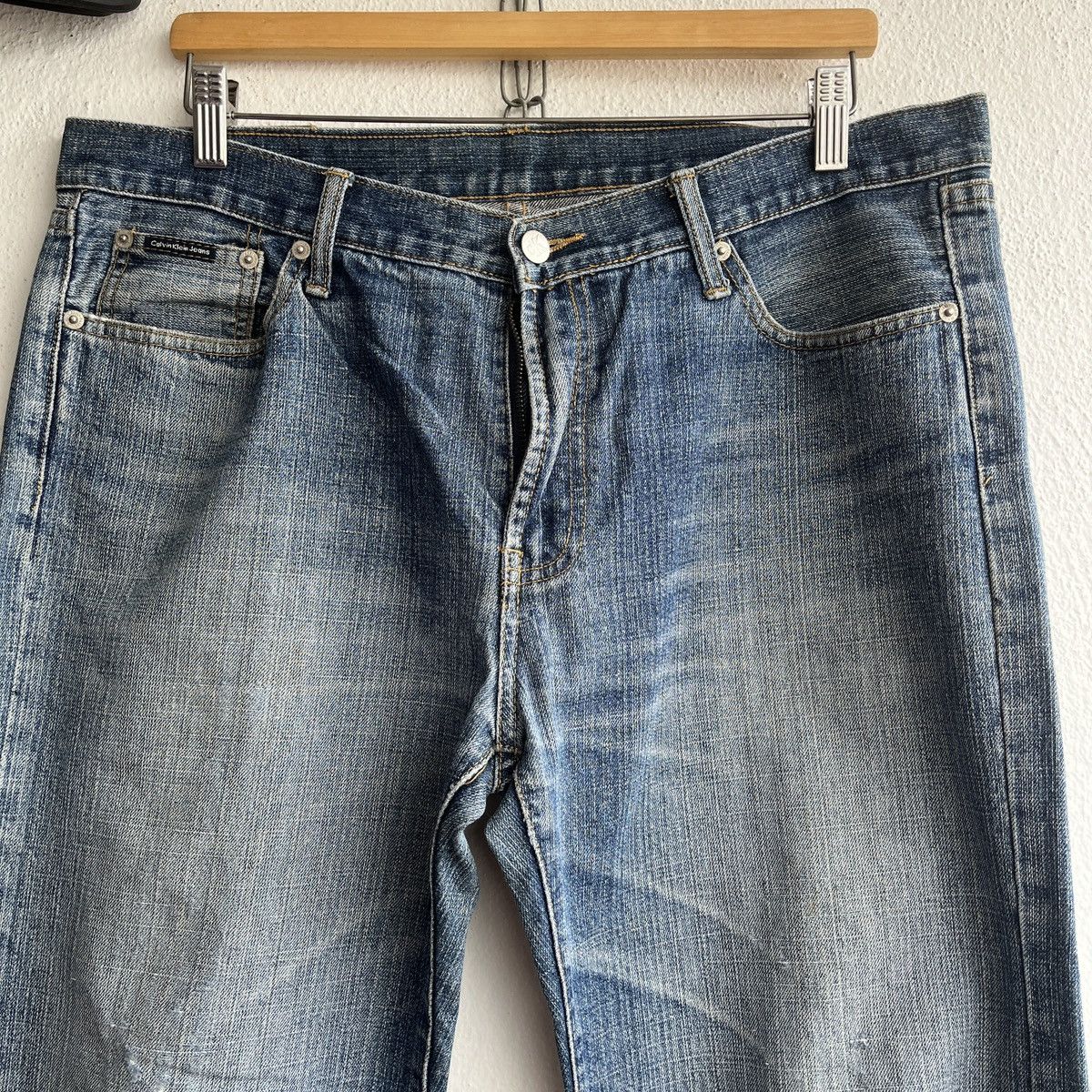 Calvin Klein VINTAGE Y2K CALVIN KLEIN DISTRESSED DENIM FADED JEANS Size US 38 / EU 54 - 21 Thumbnail