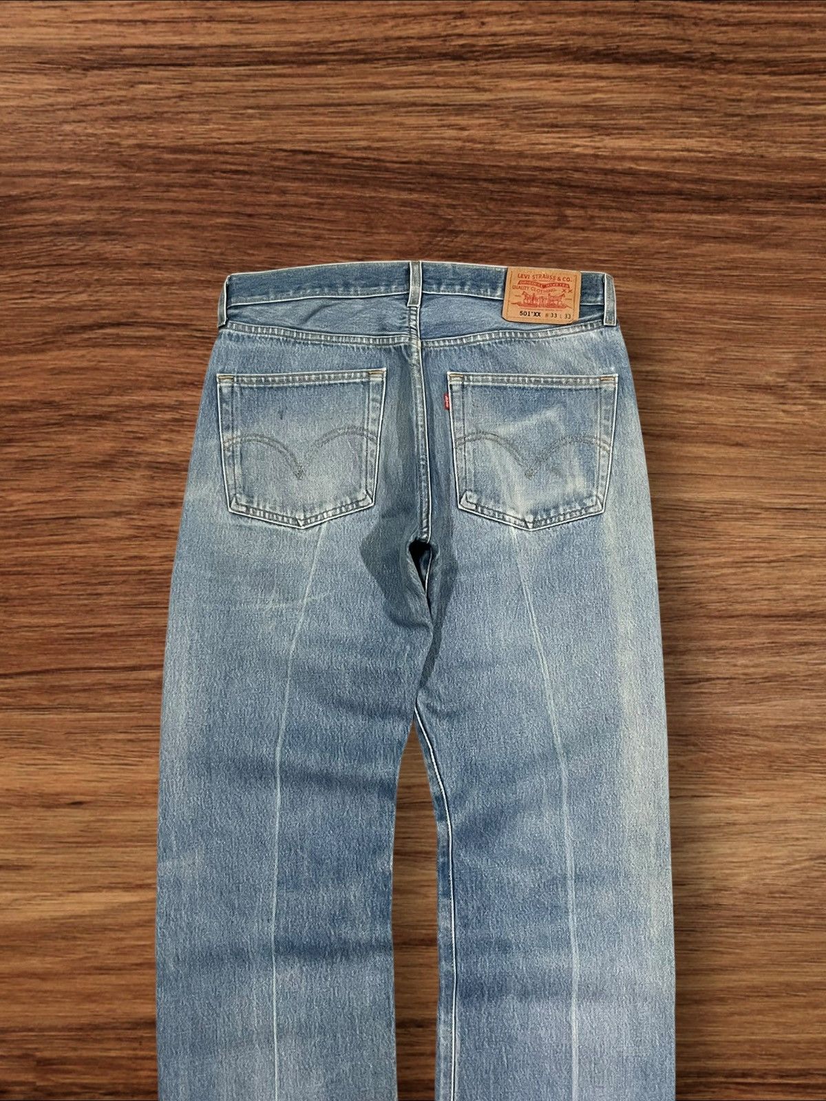Levi's Levi’s 501 XX Vintage Inspired Washed Button Fly Blue Jeans Size US 33 - 9 Thumbnail