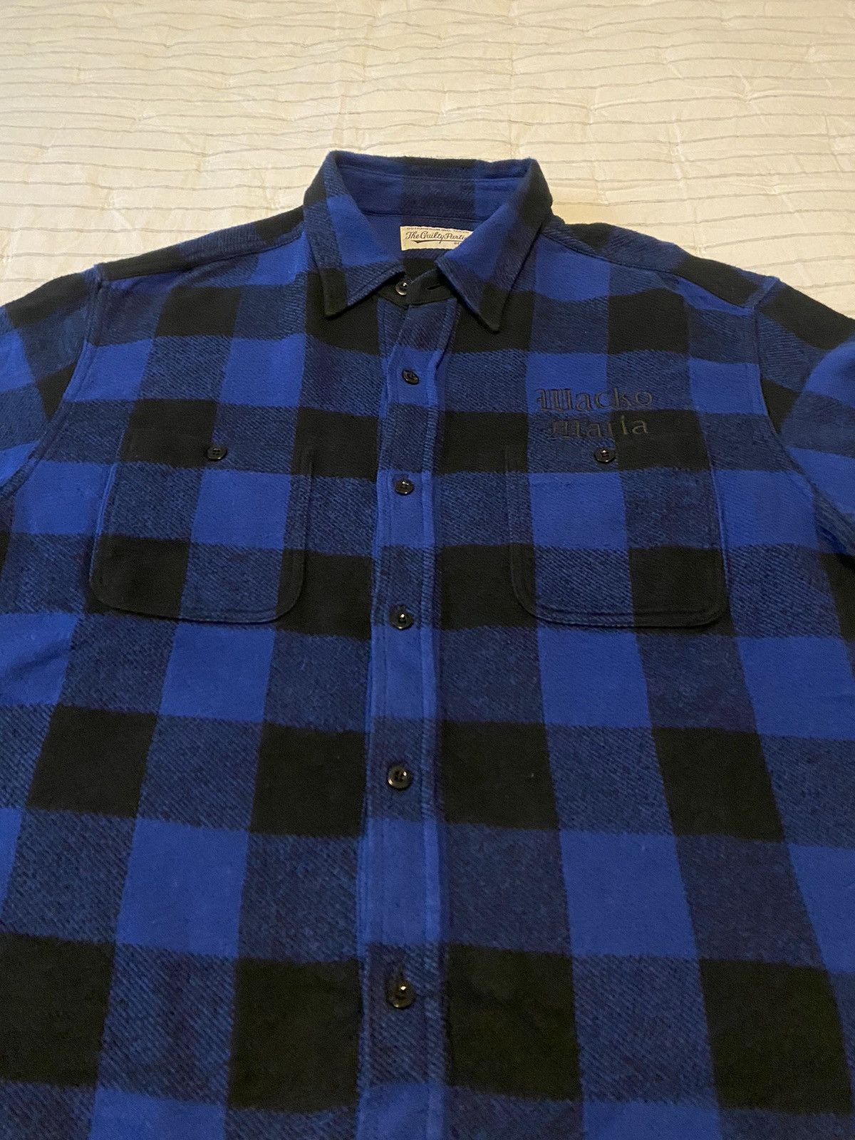Wacko Maria Wacko Maria Blue/Black Flannel Check Shirt XXL Size US XXL / EU 58 / 5 - 5 Thumbnail
