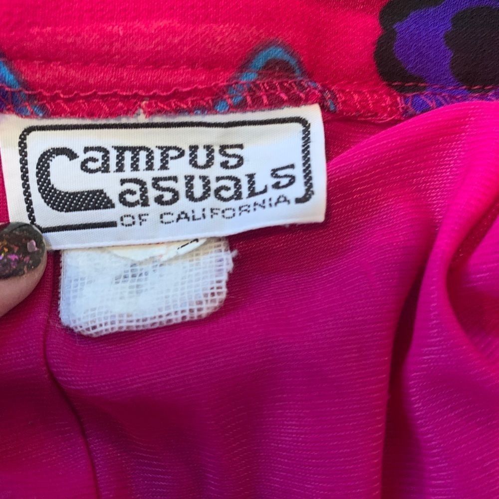 Vintage Vintage Campus Casuals of California Skirt Pleated Fuchsia P Size 28" / US 6 / IT 42 - 7 Thumbnail