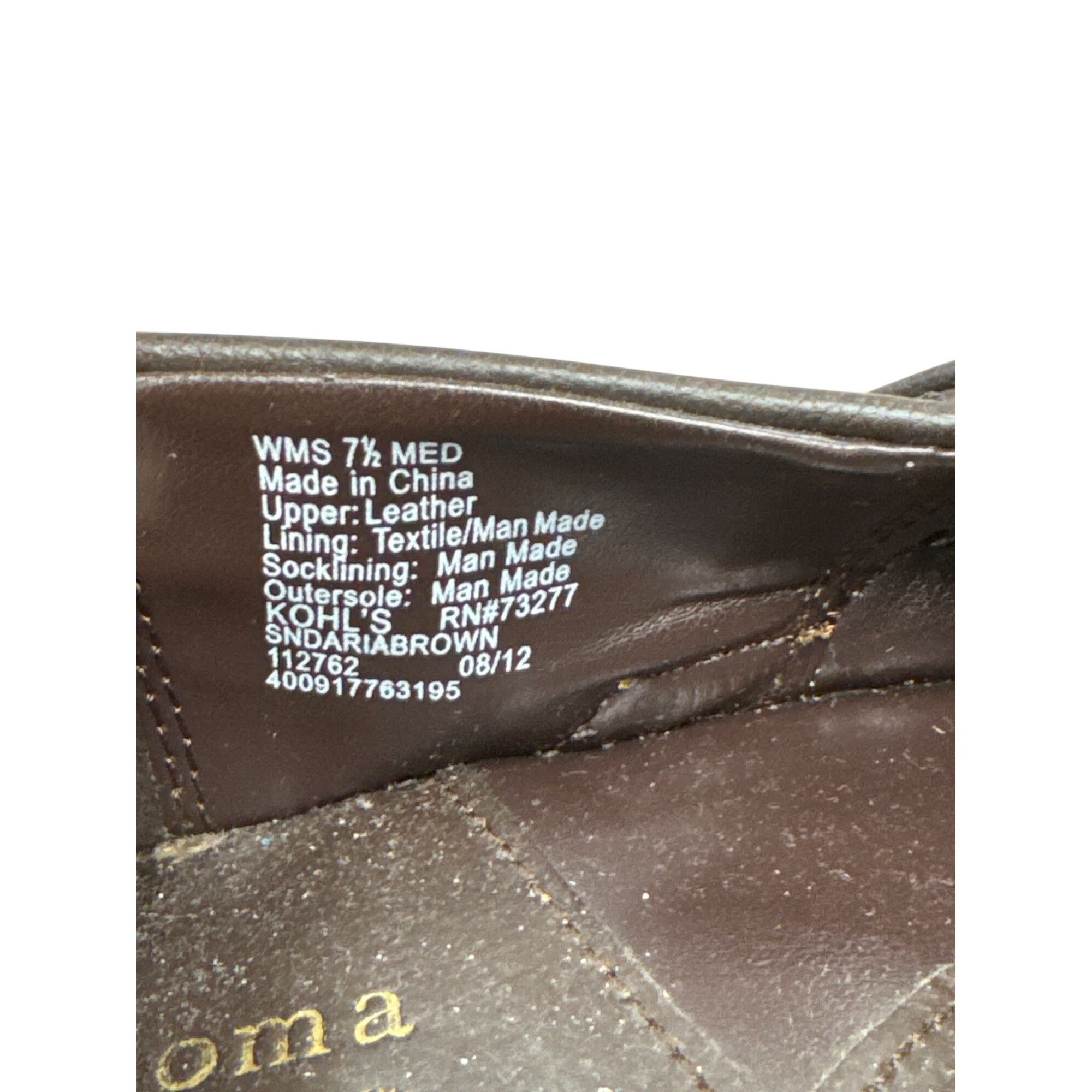 Sonoma Sonoma Womens Brown Leather Clogs Mules 7.5M SKU 7181 Size US 7.5 / IT 37.5 - 9 Thumbnail