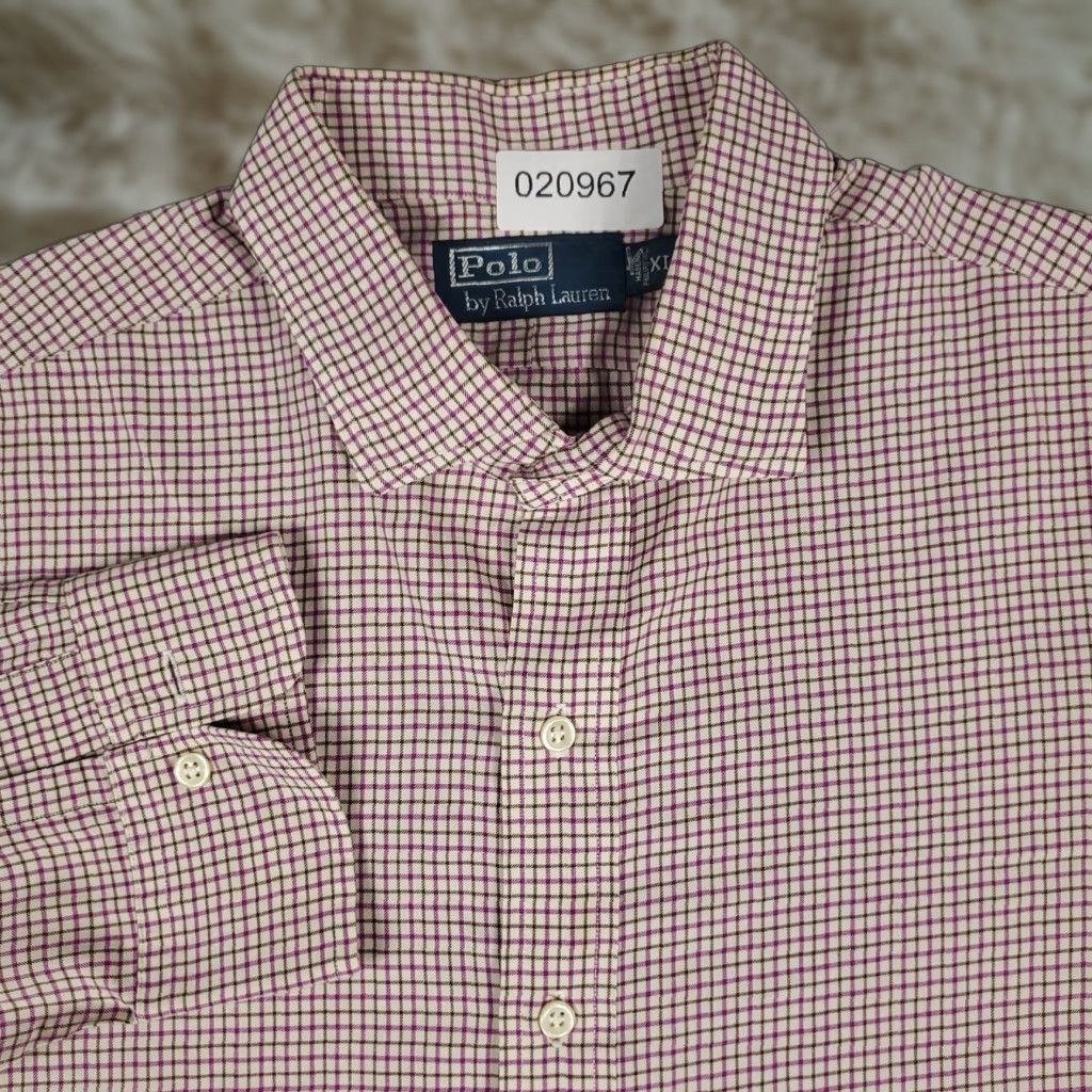 Ralph Lauren Ralph Lauren Shirt Mens XL Purple Check Casual Button Up Long Sleeve Size US XL / EU 56 / 4 - 1 Thumbnail