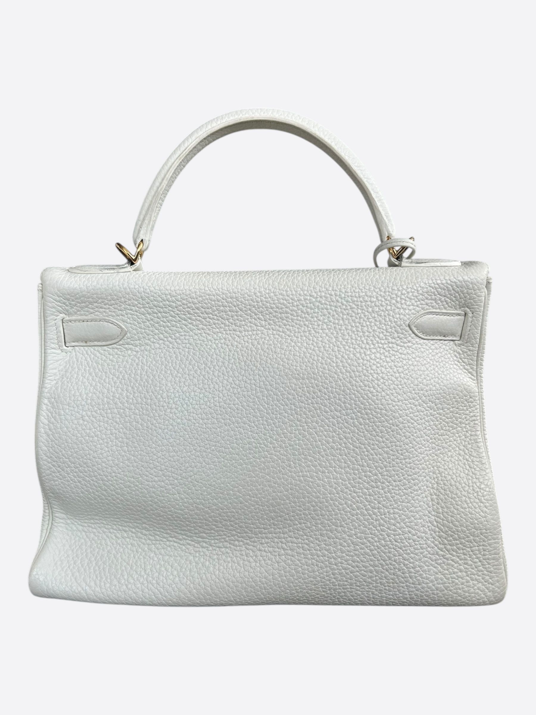 Hermes Hermes White Togo & Gold Hardware Kelly 32 Size ONE SIZE - 3 Thumbnail