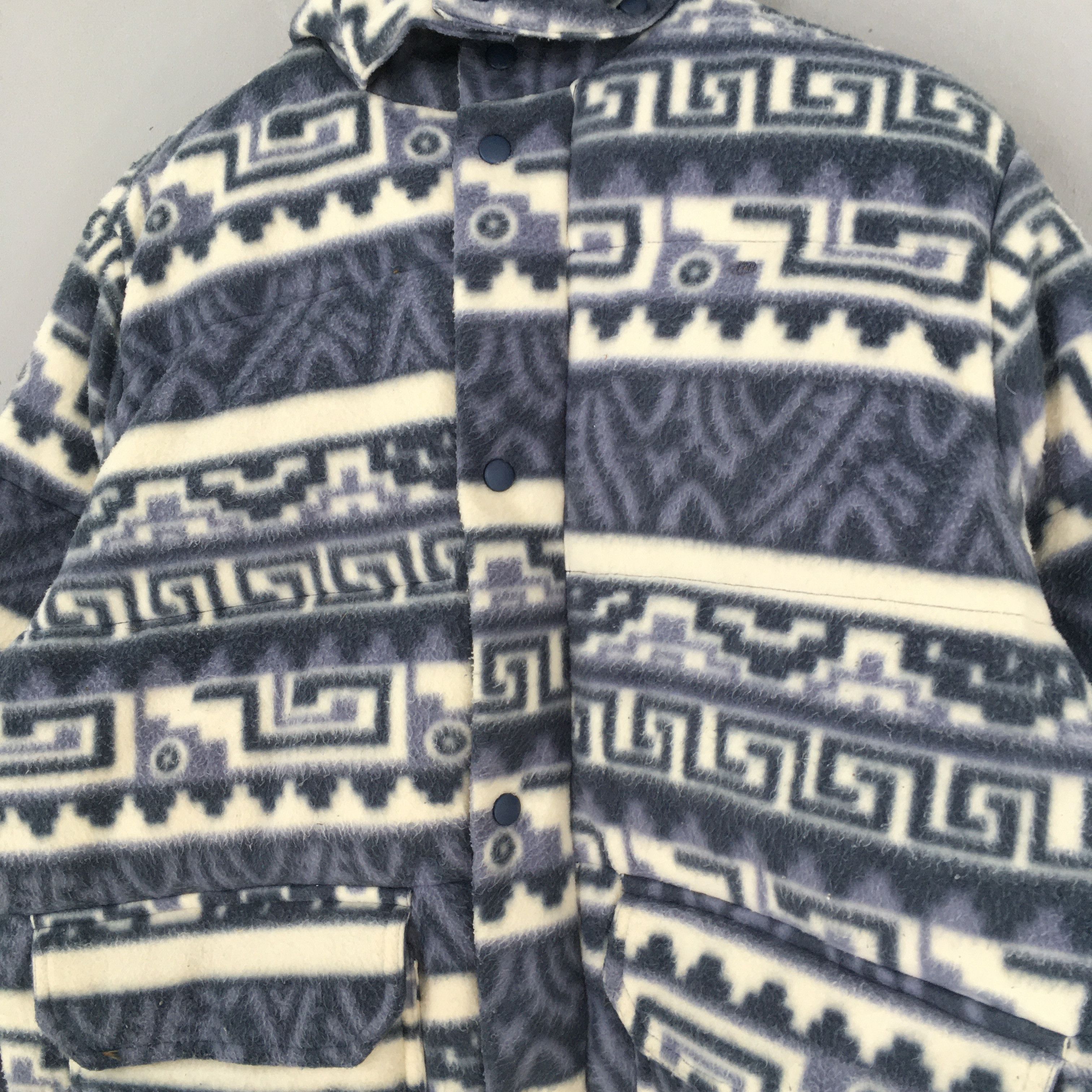 Polartec Vintage Newbreed Fleece Tribal Warmer Jacket Small Size US S / EU 44-46 / 1 - 4 Thumbnail