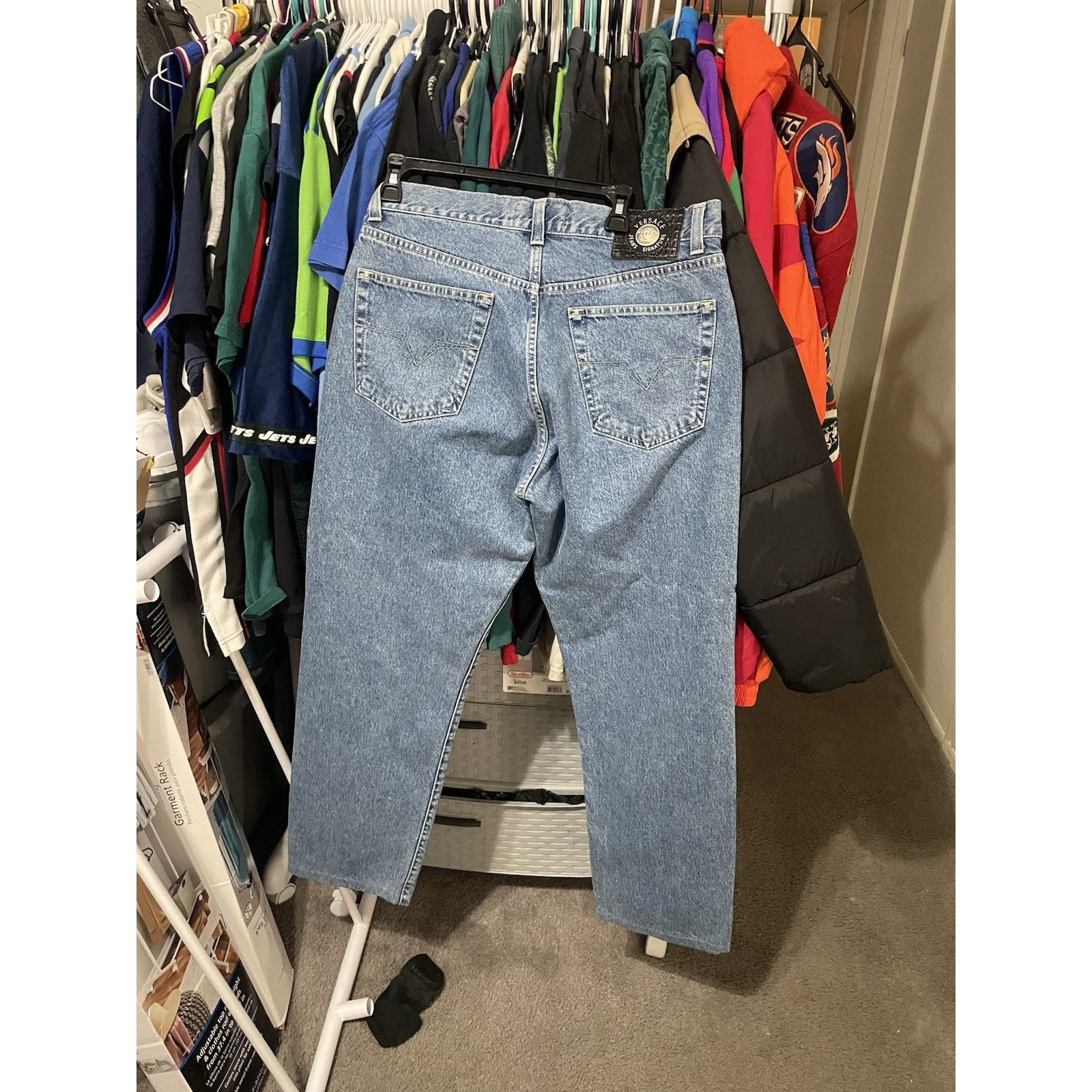 Versace Size 34- Mens Vintage 90’s Versace Jeans Blue Mint Condition Size US 34 / EU 50 - 2 Thumbnail
