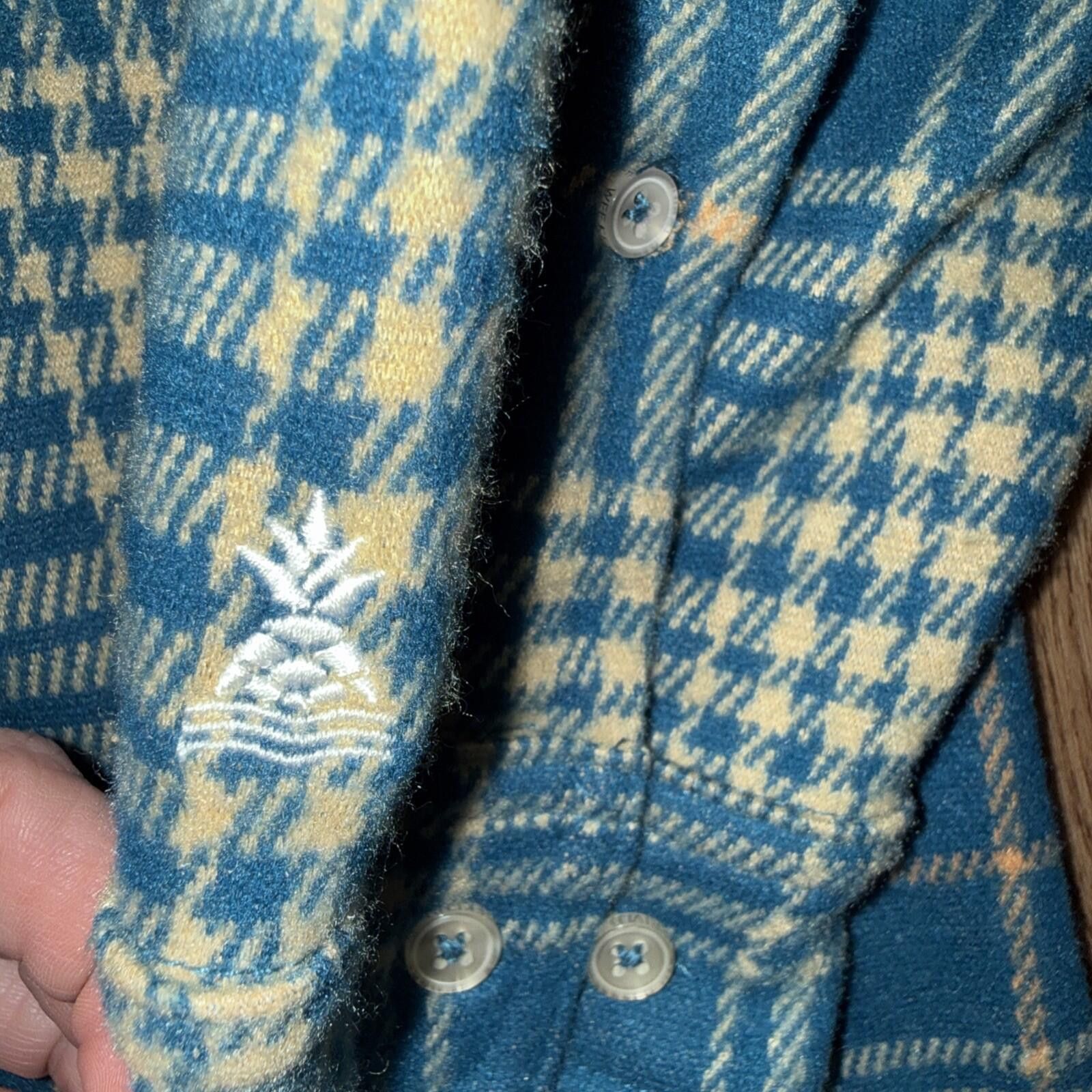 Chubbies Chubbies Mens Fleece Flannel Overshirt Plaid Blue Turquoise Size US L / EU 52-54 / 3 - 6 Thumbnail
