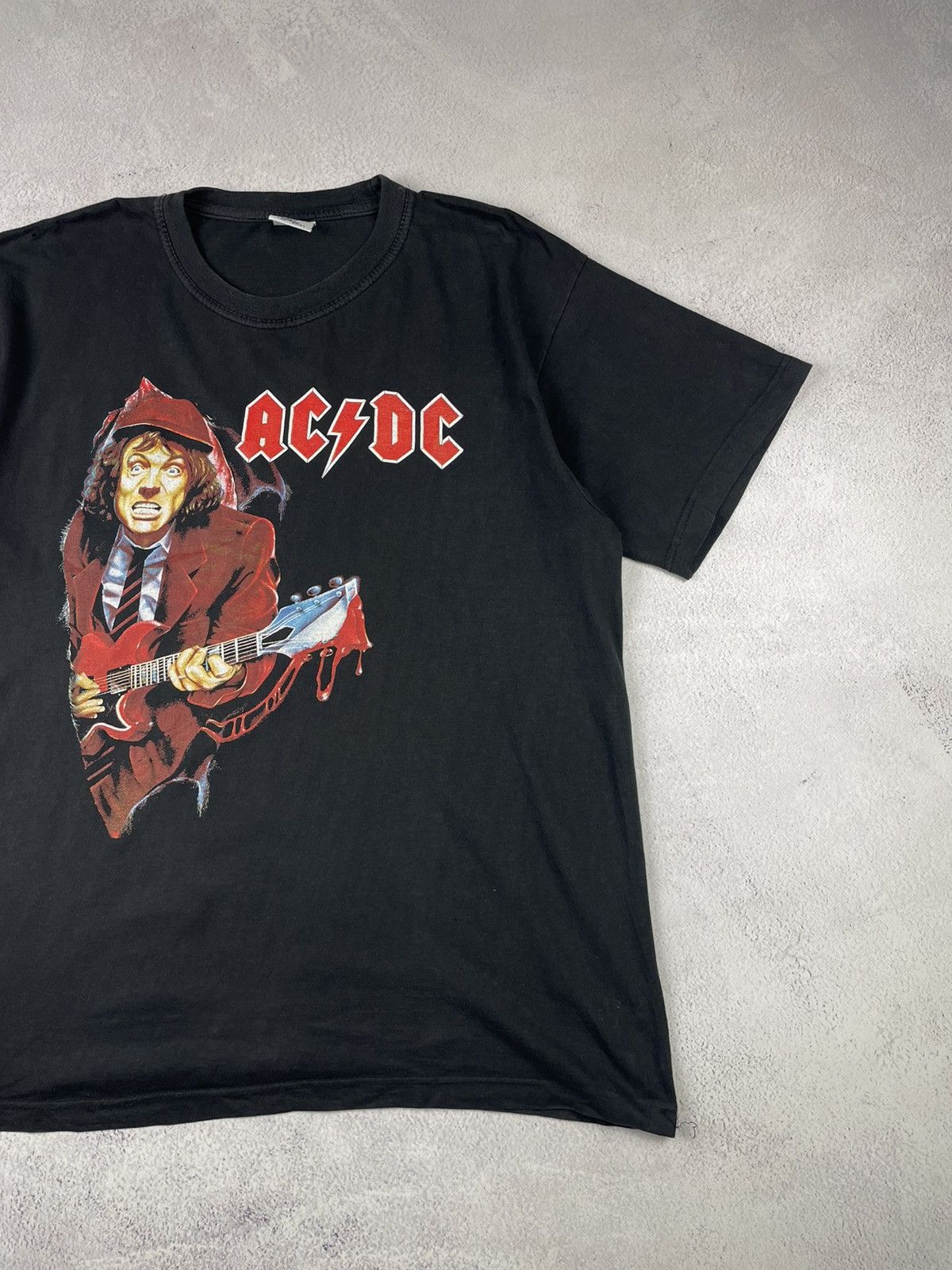 AC/DC Vintage Rare AC/DC Angus Young T-Shirt Top Tag Rock Band Size US XXL / EU 58 / 5 - 3 Thumbnail