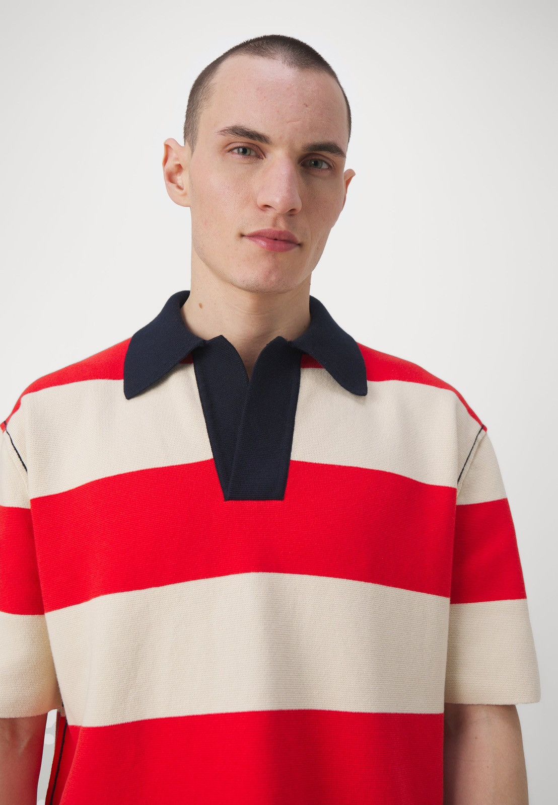 Sunnei !DS! SS23 Sunnei Maglia Unita S/S Stripped Polo Tee Size US M / EU 48-50 / 2 - 5 Thumbnail