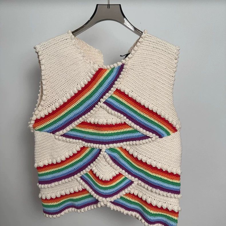Loewe Loewe Rainbow knit vest Size L / US 10 / IT 46 - 1 Thumbnail