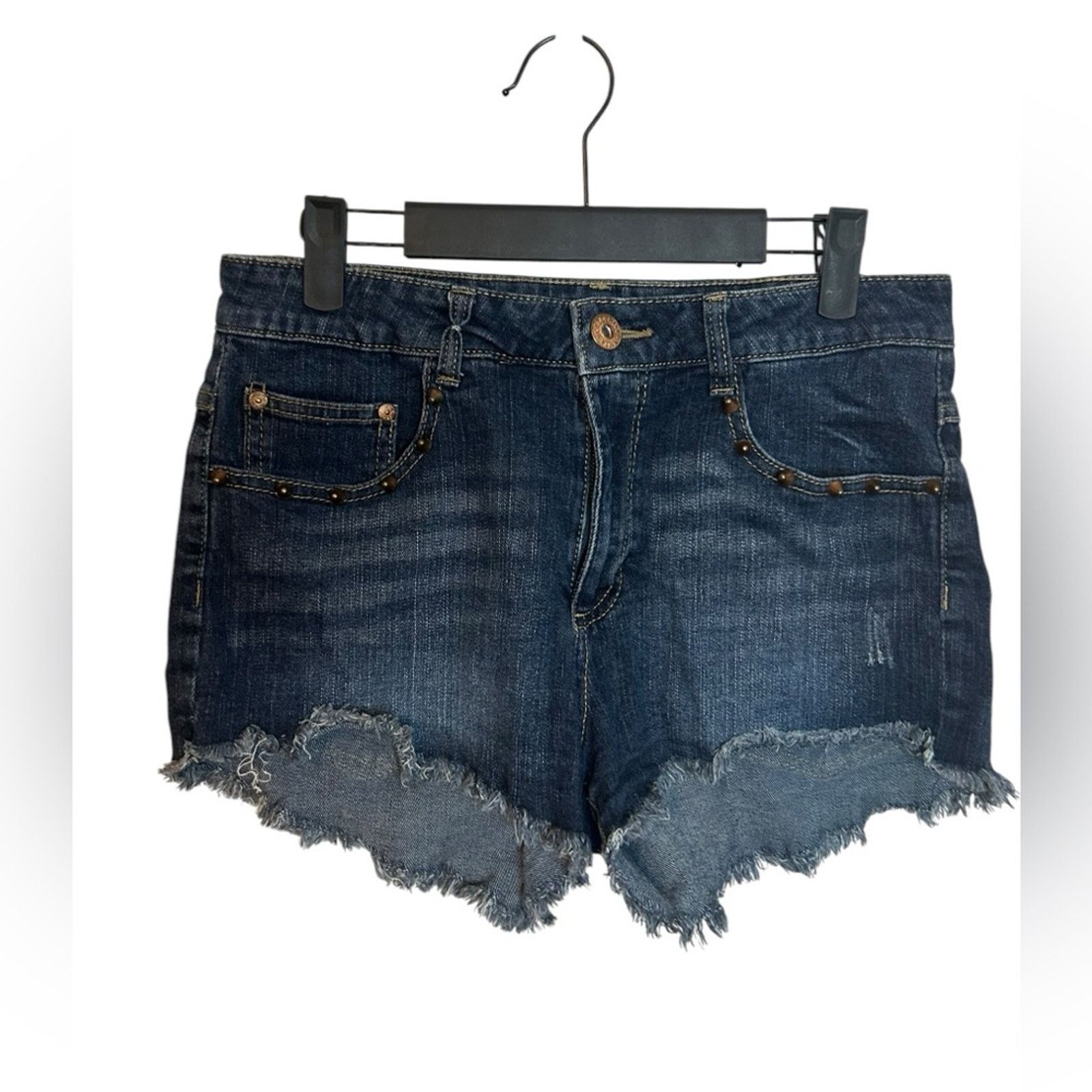 Other Celebrity Pink Studded Cutoff Denim Shorts Size 29" - 1 Thumbnail