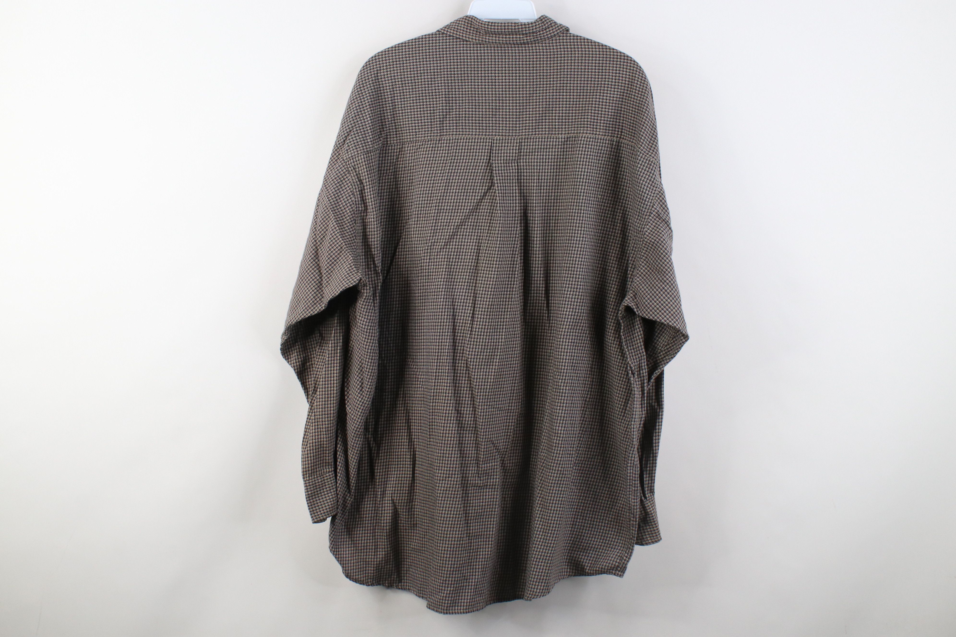 Vintage Vintage 90s Streetwear Collared Button Shirt Geometric Brown Size US XL / EU 56 / 4 - 9 Thumbnail