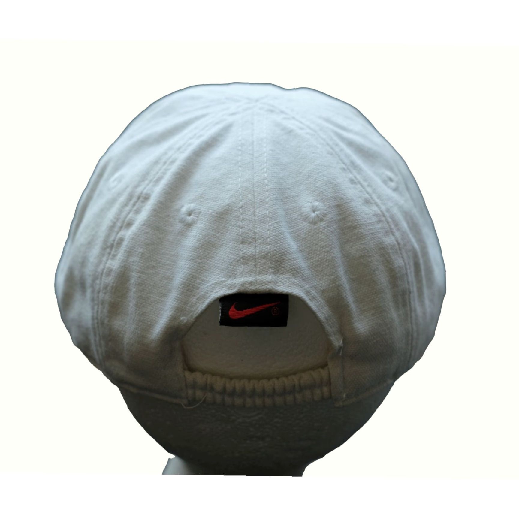 Nike VINTAGE Nike Y2K 90s FITTED ADJUSTABLE White Hat One Size Mens Baseball Cap Size ONE SIZE - 3 Thumbnail