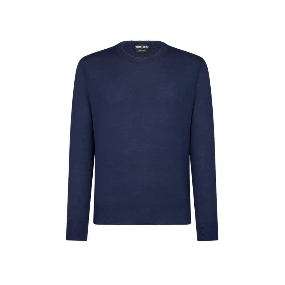 Tom Ford o1loc1c0426 KCL033 Crewneck Sweater in Navy Blue Size US S / EU 44-46 / 1 - 1 Thumbnail