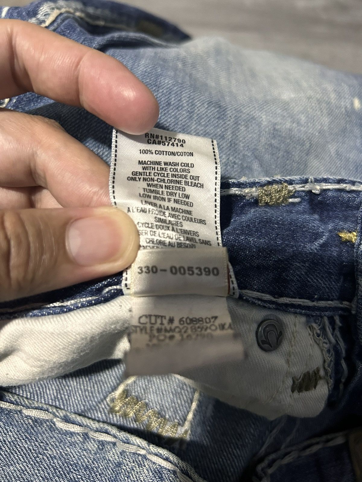 True Religion True Religion Ricky Super-T Distressed Jeans Size US 32 / EU 48 - 12 Thumbnail