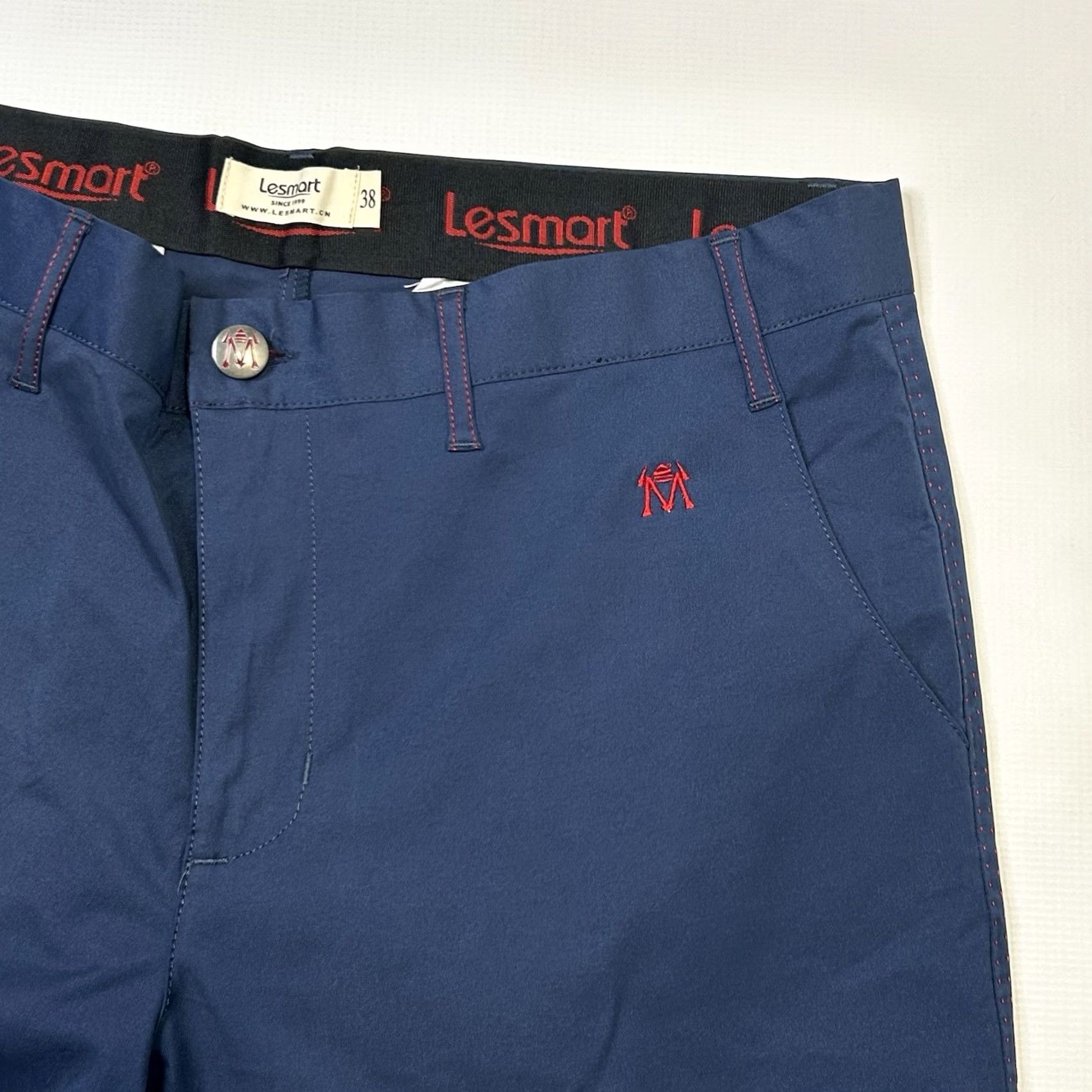 Vintage Lesmart Men’s Golf Chino Pants 38x32 Blue Red Stretch Relaxed Straight Shirt Adult Regular Size US 38 / EU 54 - 4 Thumbnail