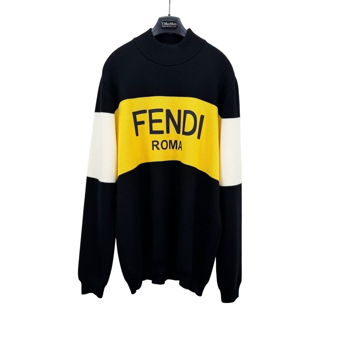 Fendi Fendi Roma Logo Colorblock Wool Sweater 56 Size US XL / EU 56 / 4 - 1 Thumbnail