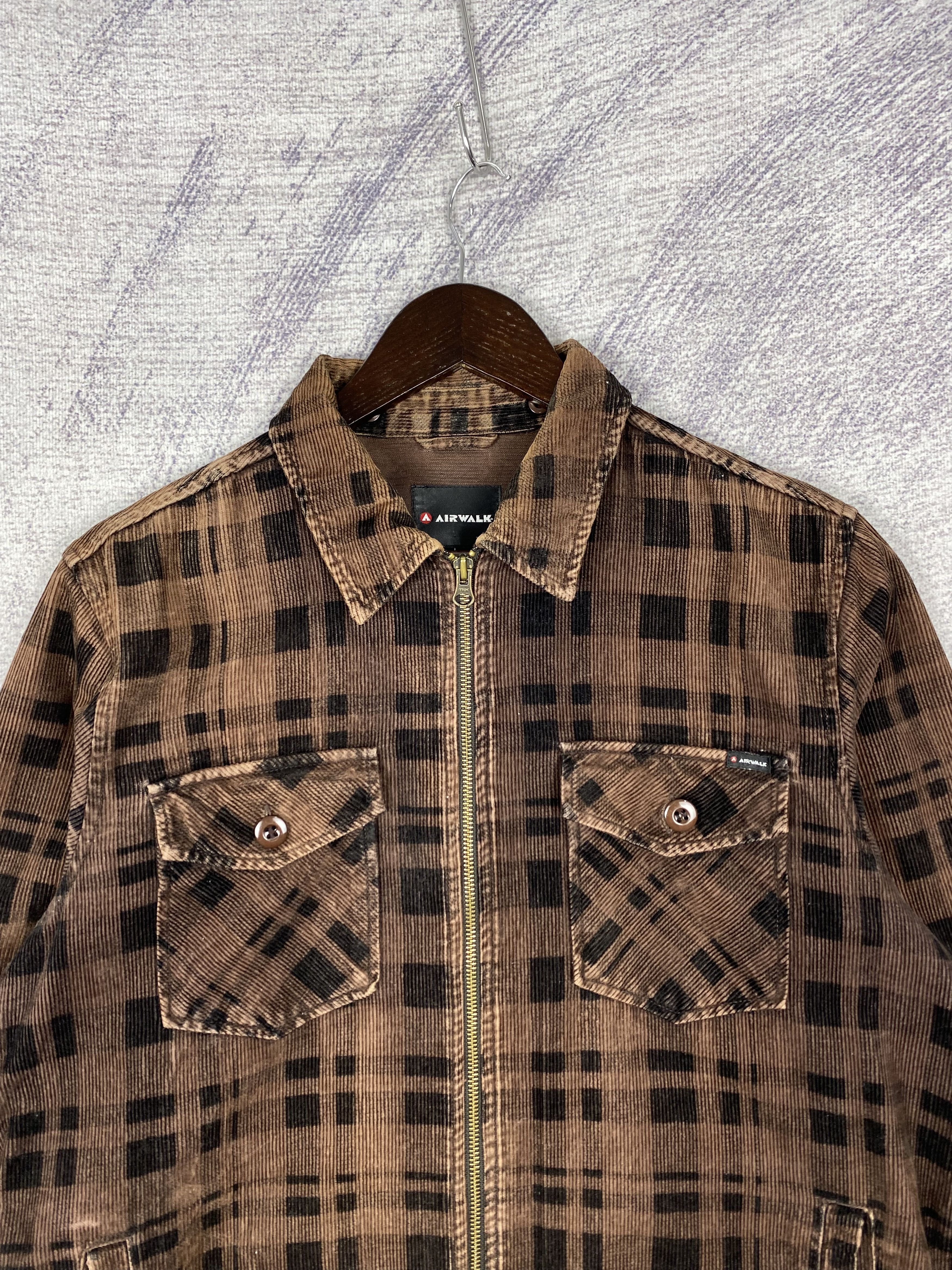 Airwalk Vintage Airwalk Checked Corduroy Chore Jacket Size US L / EU 52-54 / 3 - 2 Thumbnail