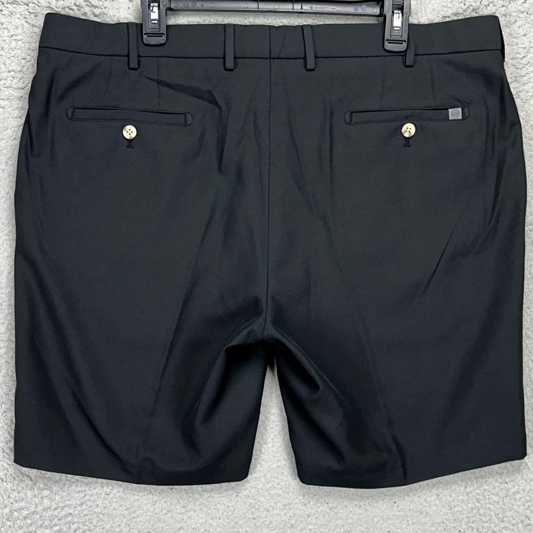Peter Millar VINTAGE Peter Millar Mens Chino Golf Shorts 40 Black Performance Tech Flat Front Pocket Size US 40 / EU 56 - 2 Thumbnail