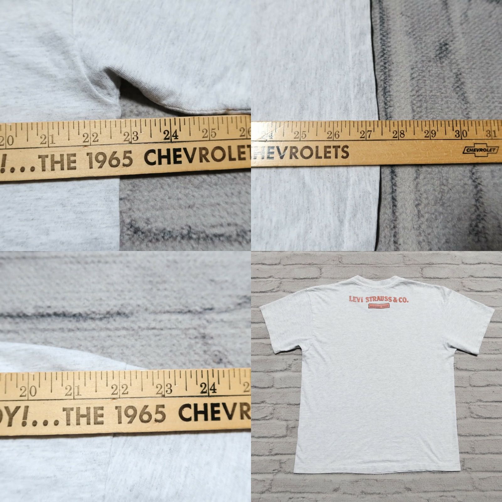 Levi's VINTAGE Levi's Western Shirt Mens Large Heather Grey 90s Big E Advertising Size US L / EU 52-54 / 3 - 8 Thumbnail