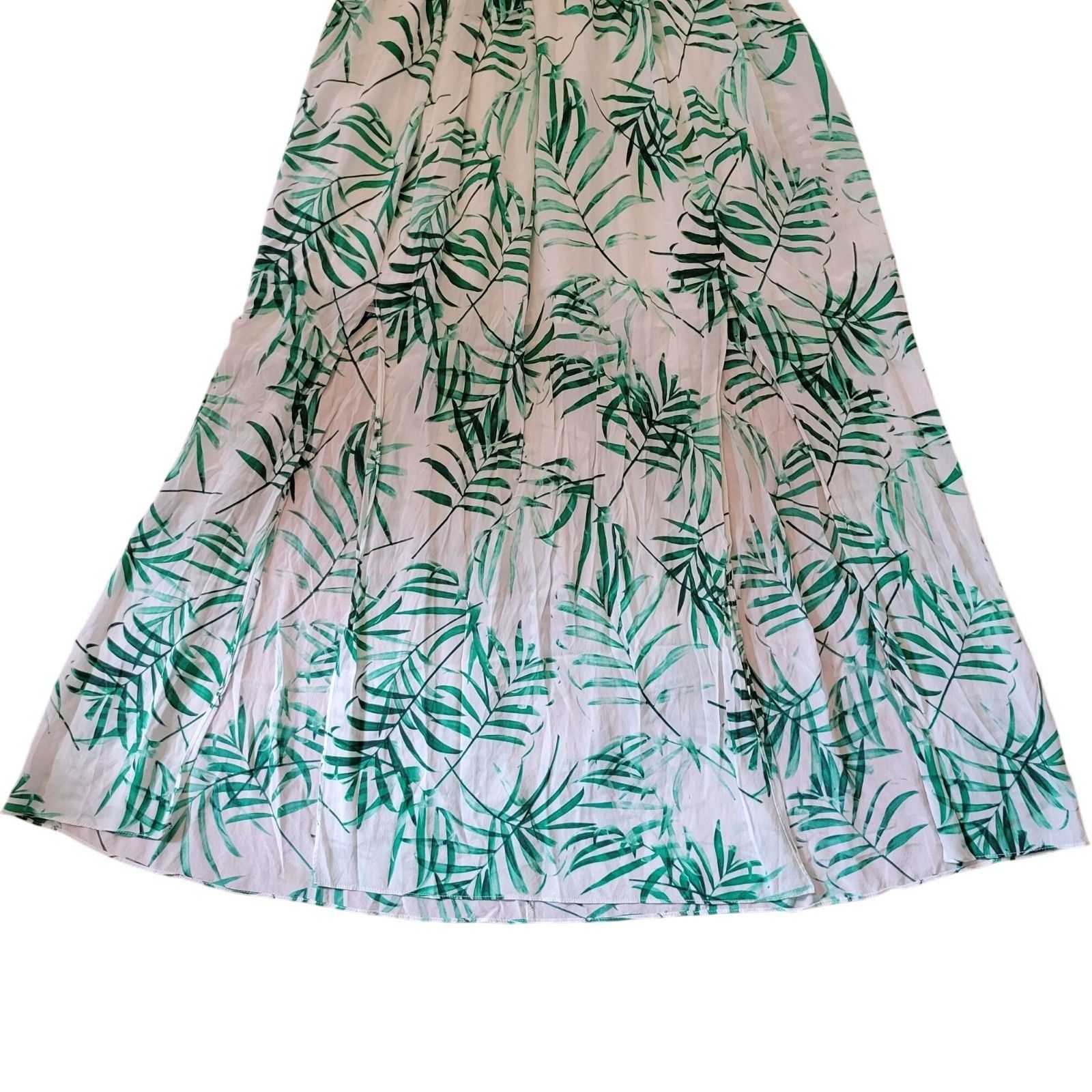 Amanda Uprichard Amanda Uprichard S Silk Green Leaf RIO Maxi Halter Dress Size S / US 4 / IT 40 - 11 Thumbnail