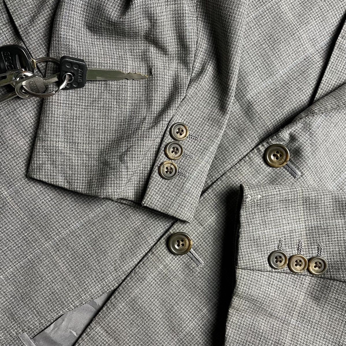 Burberry × Vintage VINTAGE BURBERRYS PURE NEW WOOL CHECKERED BLAZER COAT JACKET Size US M / EU 48-50 / 2 - 8 Thumbnail