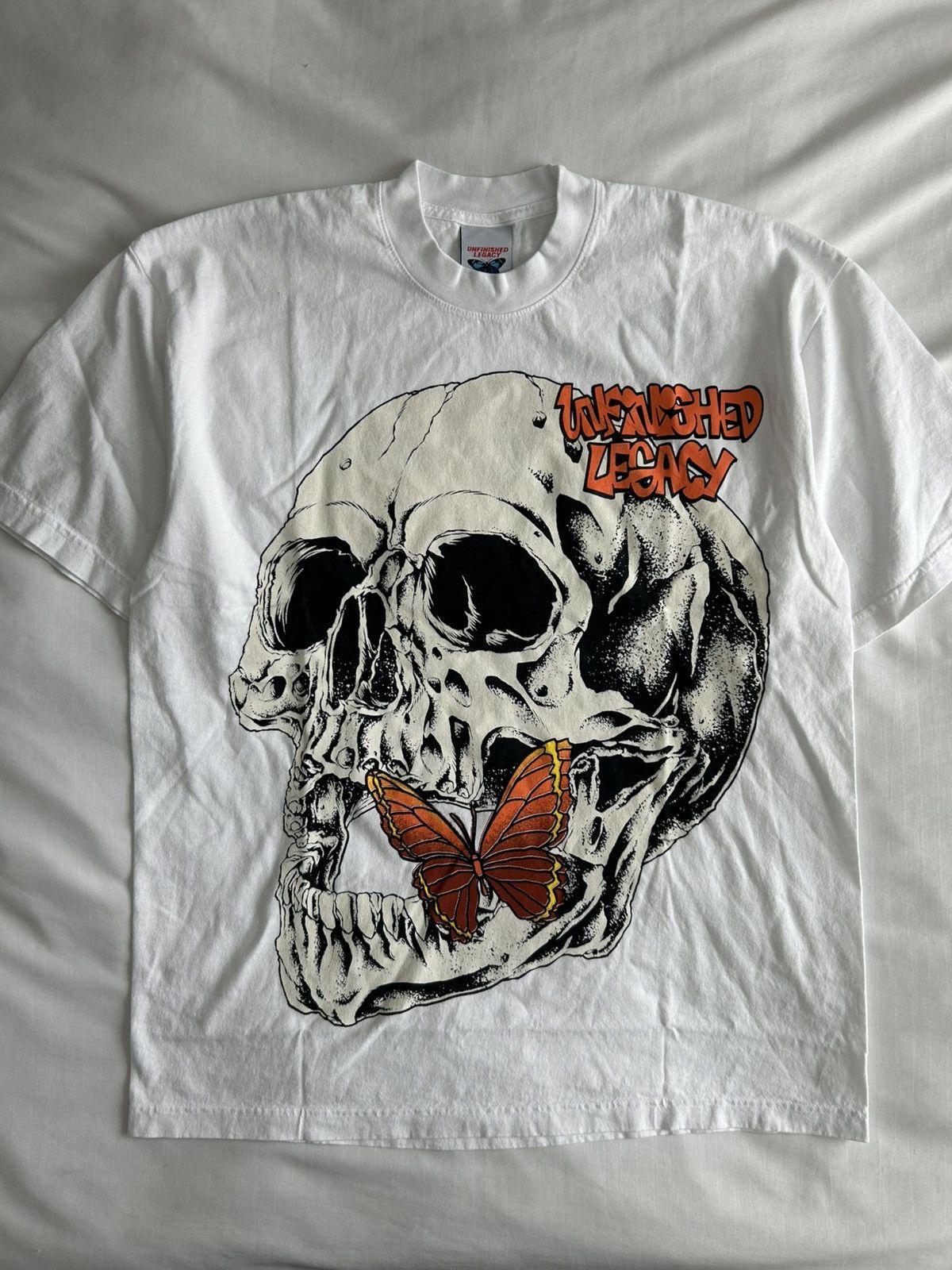 UNFINISHED LEGACY Unfinished Legacy Escape Tee Skull Butterfly White USA Size US L / EU 52-54 / 3 - 1 Thumbnail