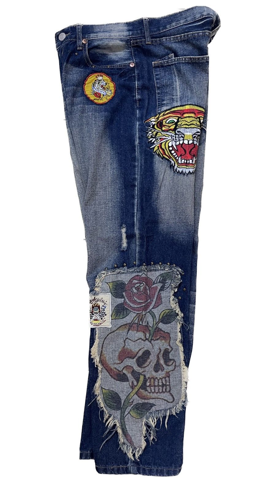 Christian Audigier × Ed Hardy × Von Dutch Vintage Y2k Ed Hardy Embroided and patches Jeans Size US 34 / EU 50 - 11 Thumbnail