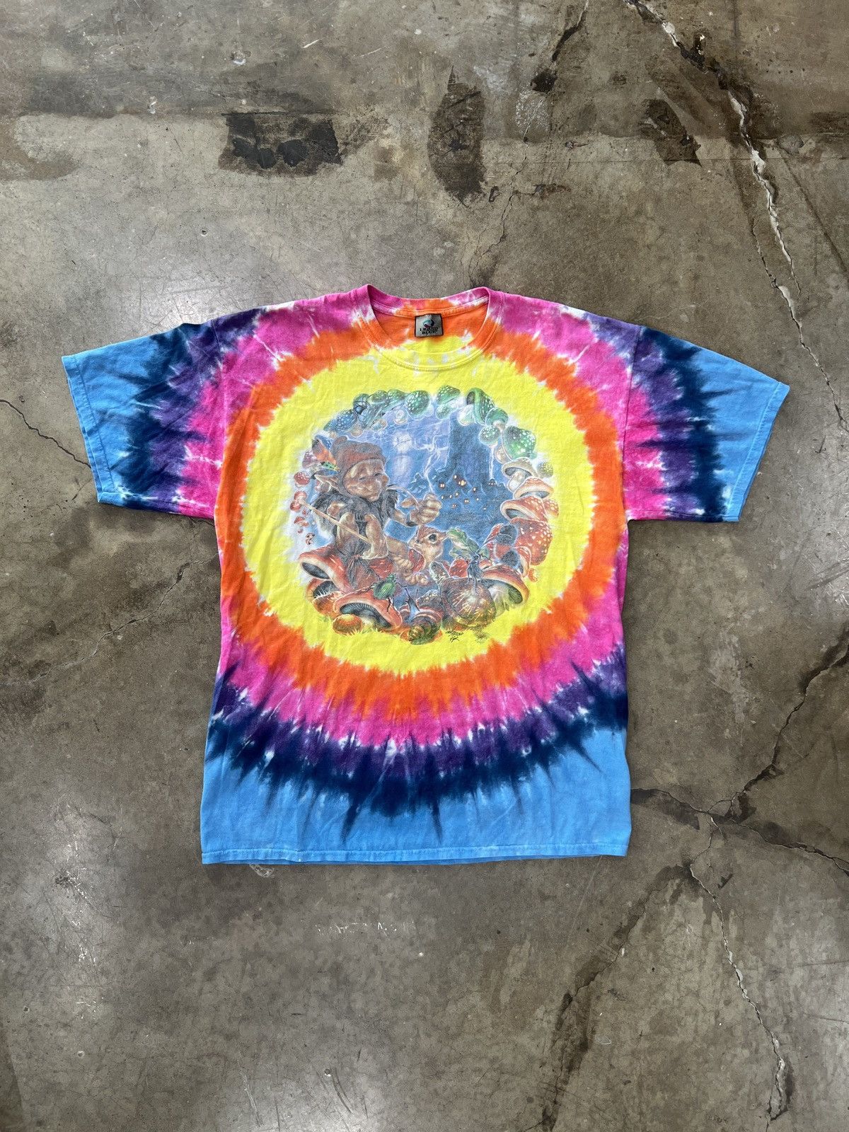 Liquid Blue × Vintage Vintage 1999 Liquid Blue Gnome Tie Dye Tee XL Size US XL / EU 56 / 4 - 2 Thumbnail