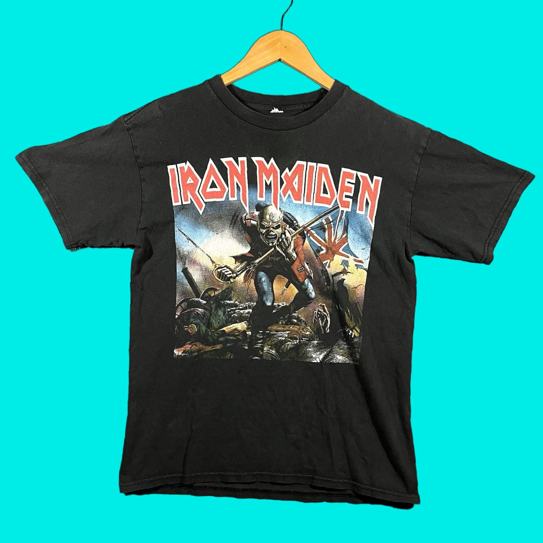 Vintage VINTAGE Iron Maiden Shirt Mens M Black The Trooper Eddie Band Rock Metal Shirt Size US M / EU 48-50 / 2 - 1 Thumbnail